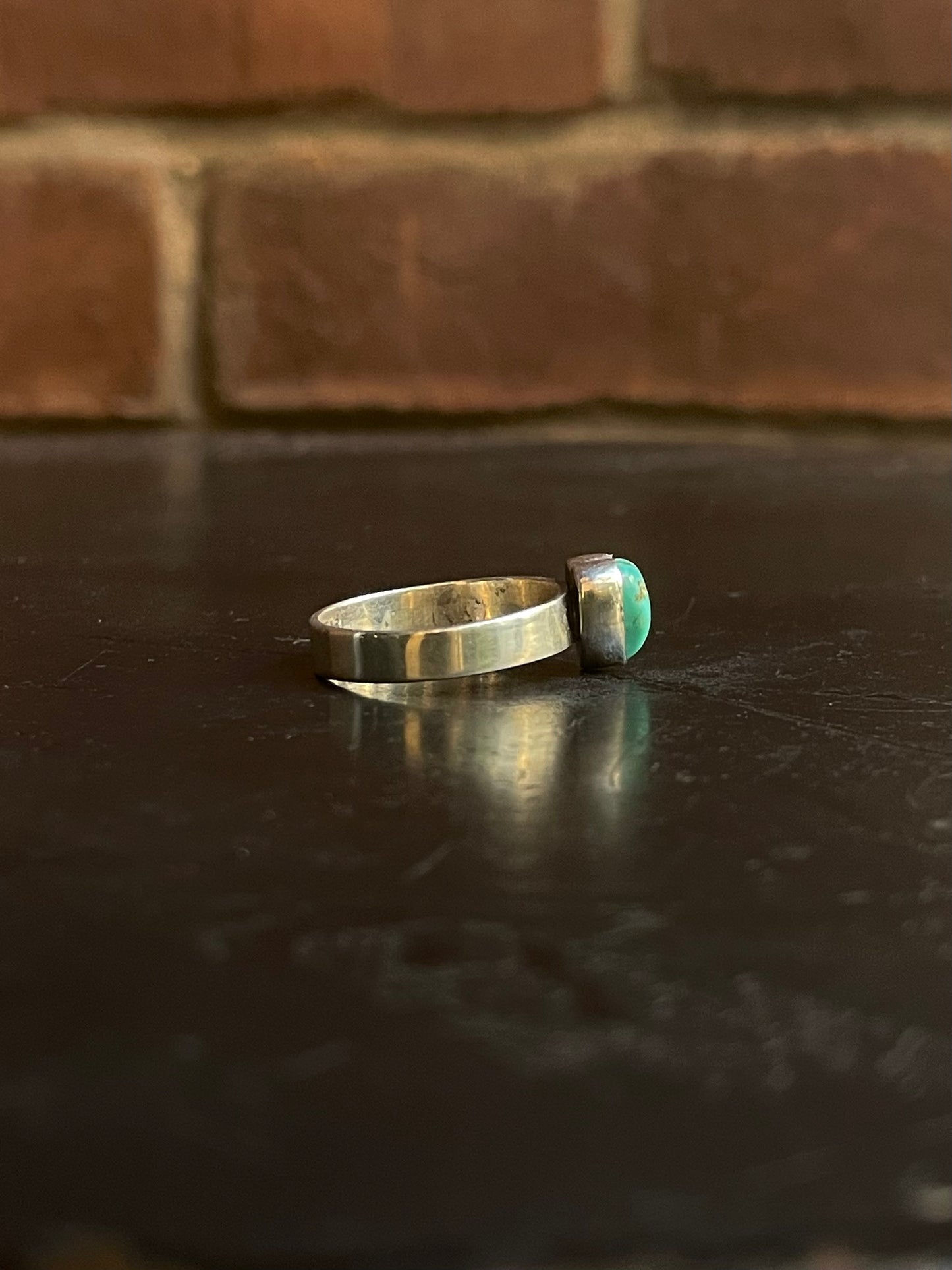 Kingman Turquoise Heart Ring | Sterling Silver | Size 8 G371