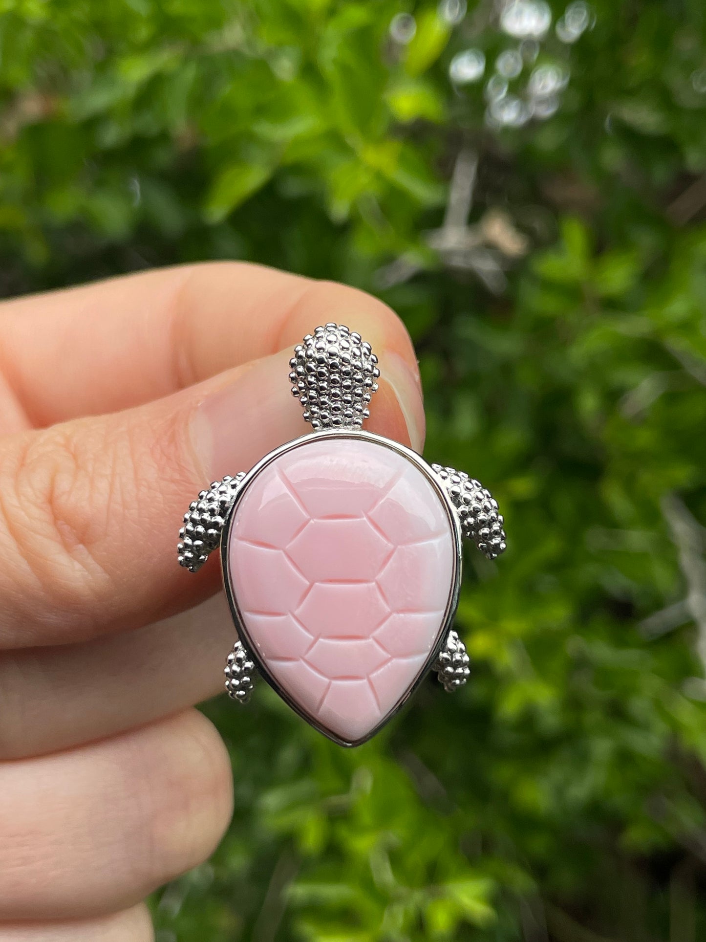 Pink Conch Turtle Pendant | 925 Sterling Silver B623