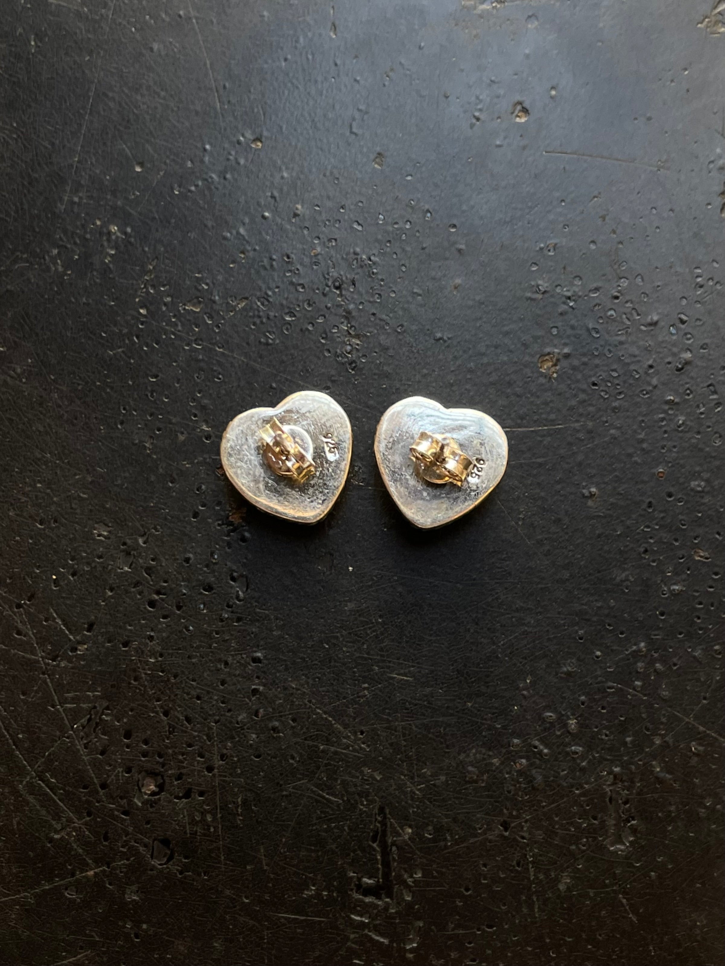 Kingman Turquoise Heart Stud Earrings | 925 Sterling Silver G664