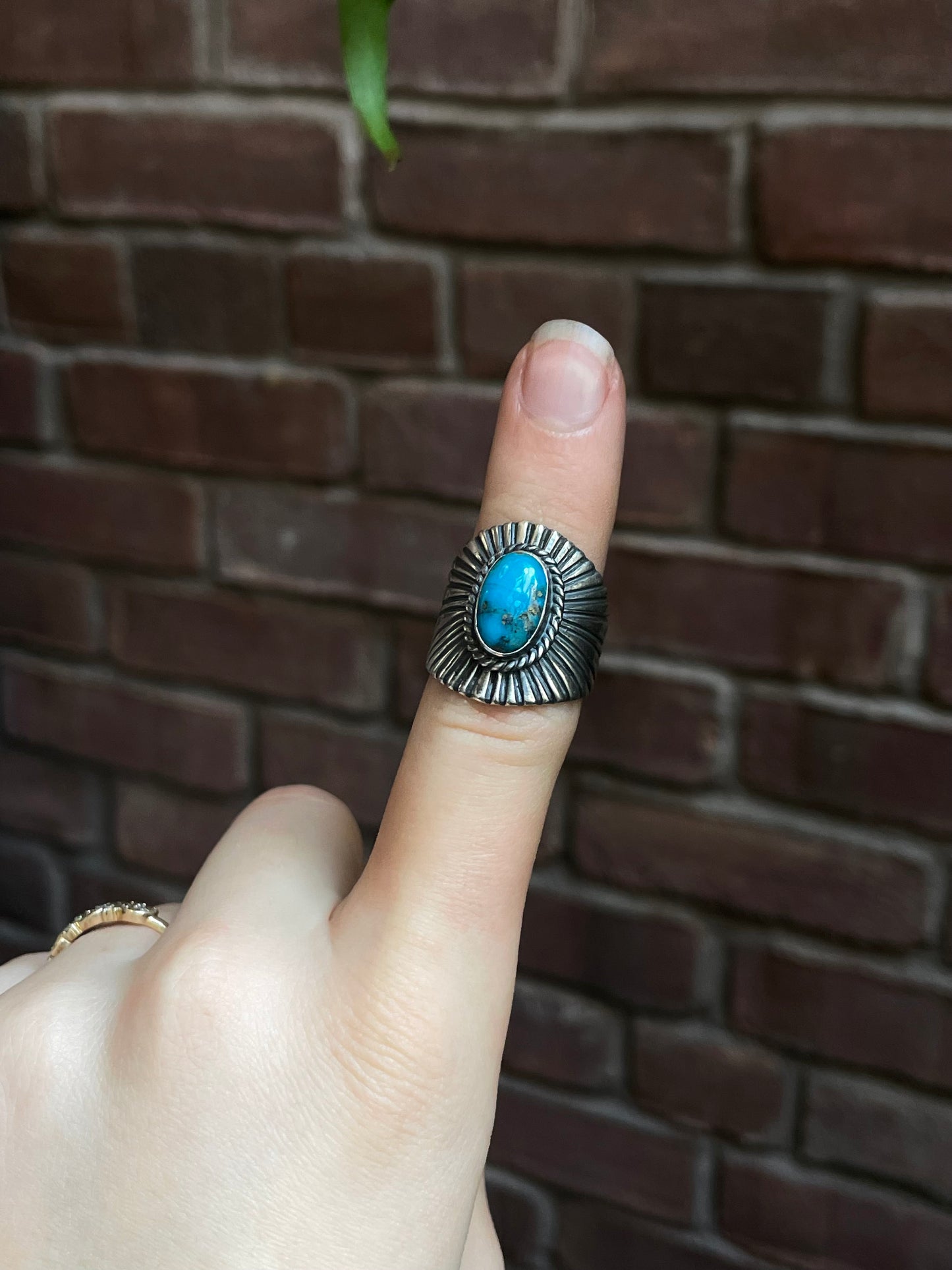 Kingman Turquoise Ring | 925 Sterling Silver | Size 8 E305