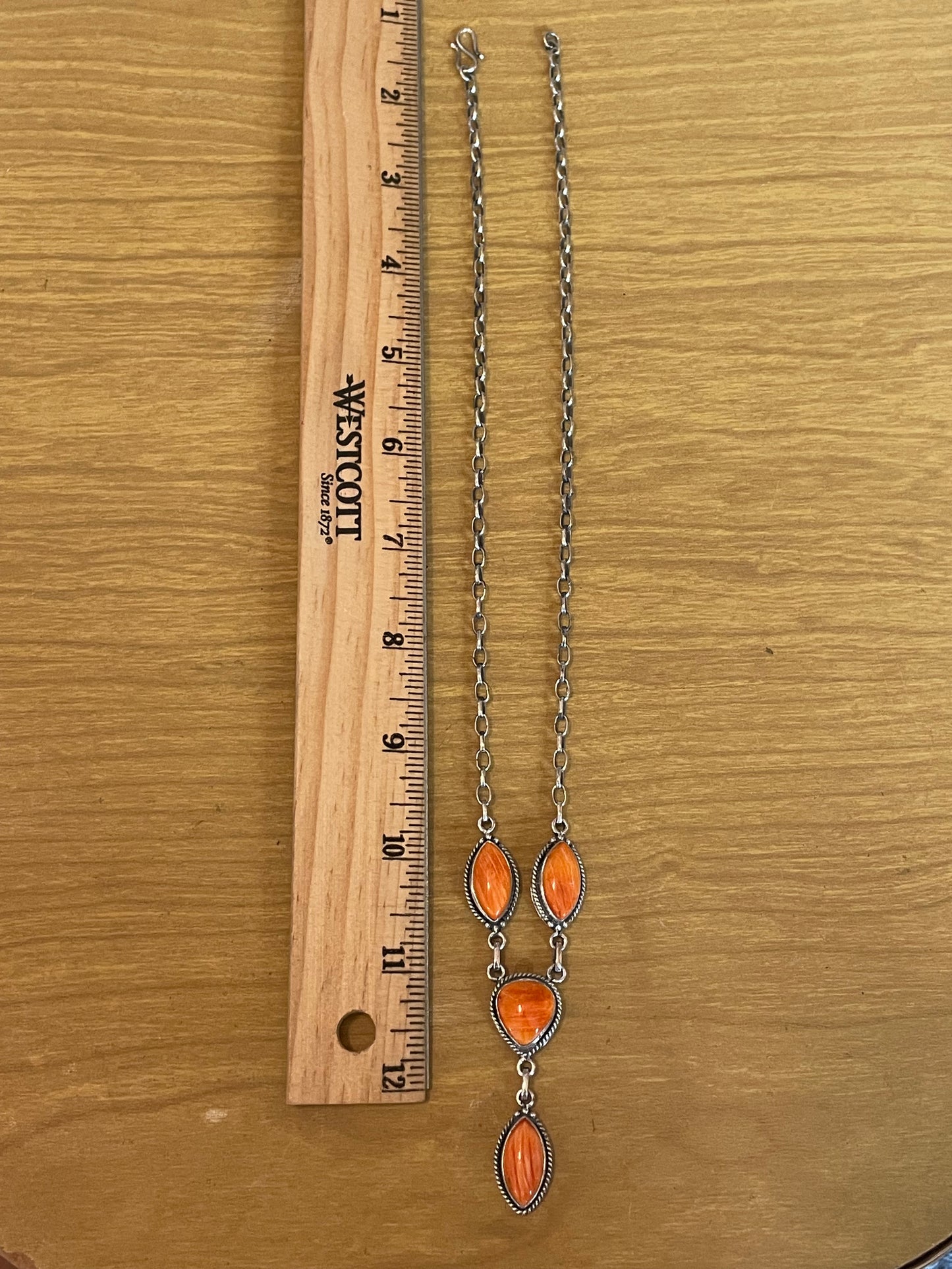 Spiny Oyster Lariat Necklace | 925 Sterling Silver G258