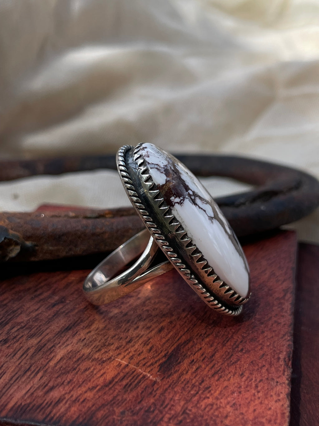 Wild Horse Stone Ring | Sterling Silver 925 | Size 10 C594