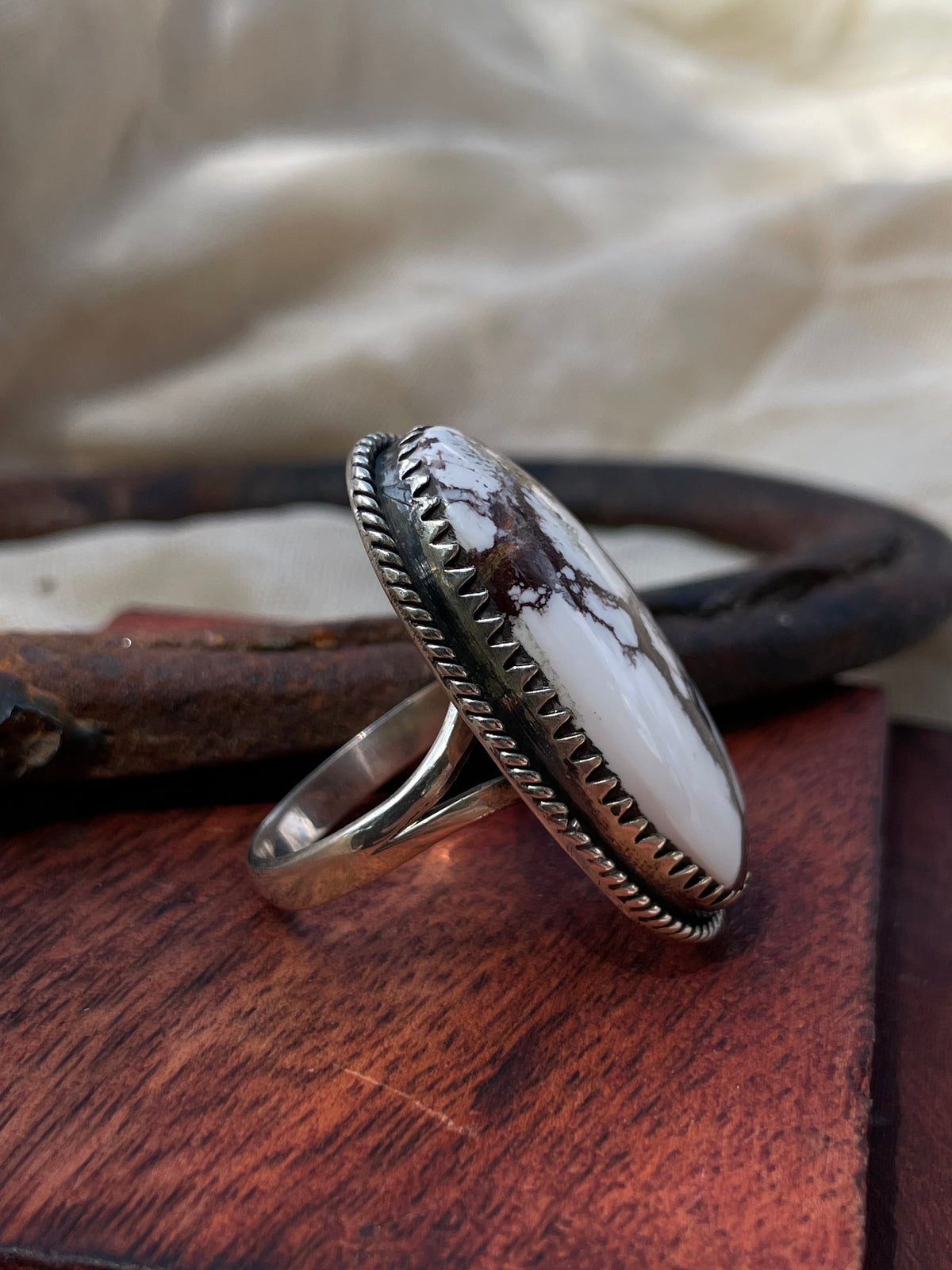 Wild Horse Stone Ring | Sterling Silver 925 | Size 10 C594