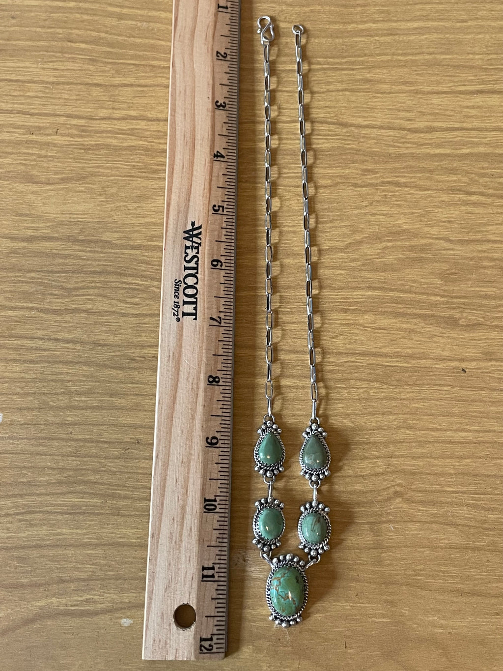 Kingman Turquoise Lariat Necklace | 925 Sterling Silver G607