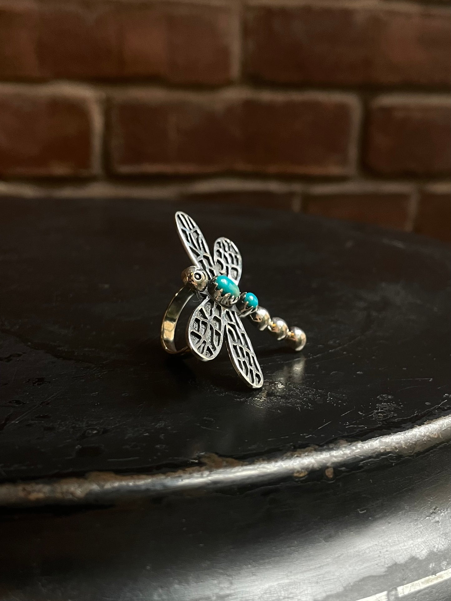 Turquoise Dragonfly Ring Size 6 | 925 Sterling Silver C927