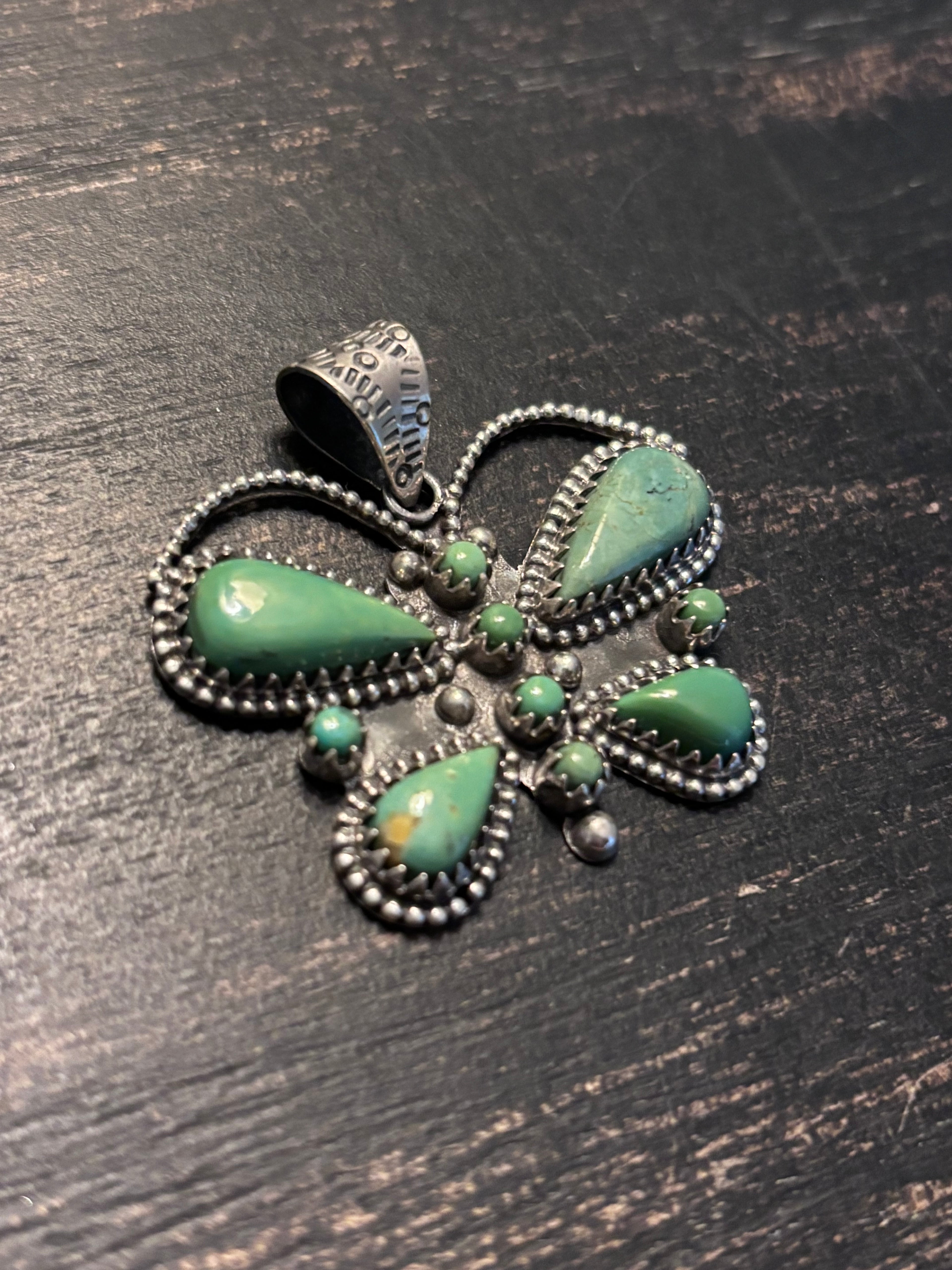 Turquoise Butterfly Pendant | 925 Sterling Silver Southwestern A113