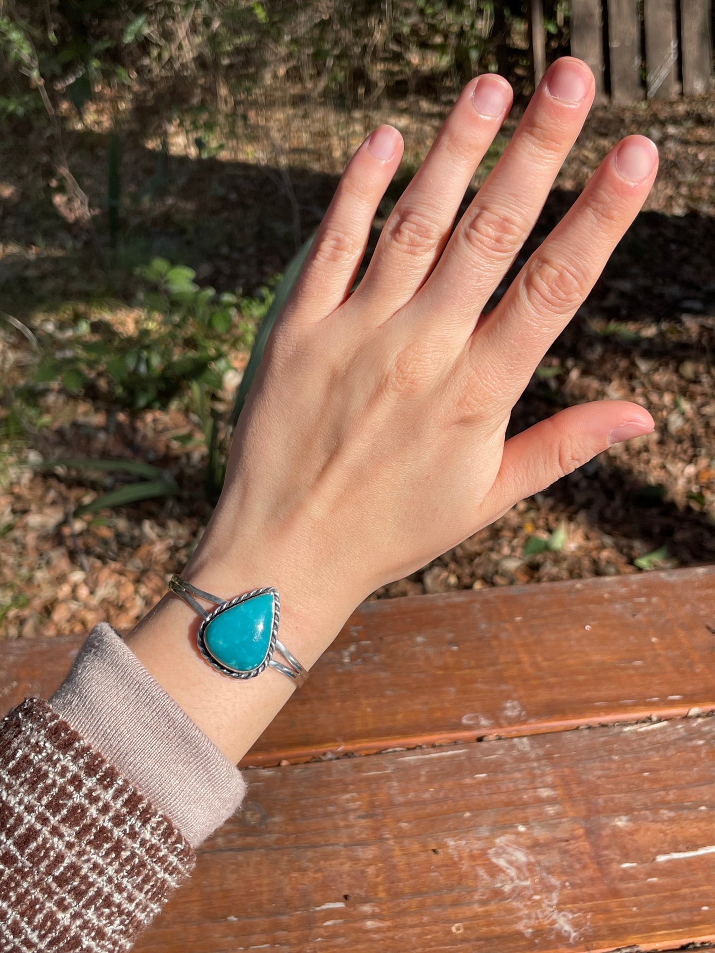 Kingman Turquoise Cuff Bracelet | 925 Sterling Silver D116