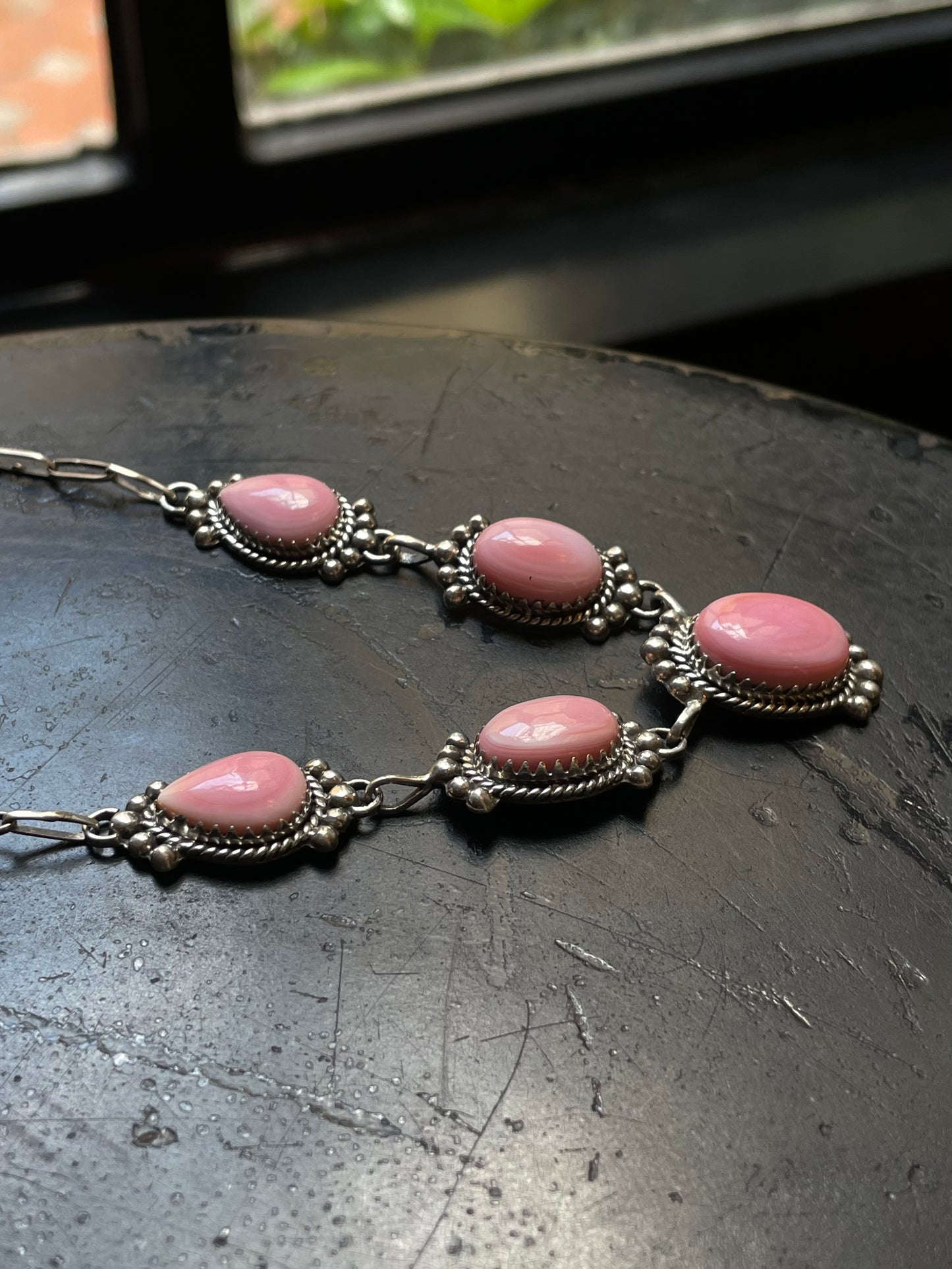 Pink Conch Necklace | 925 Sterling Silver E979