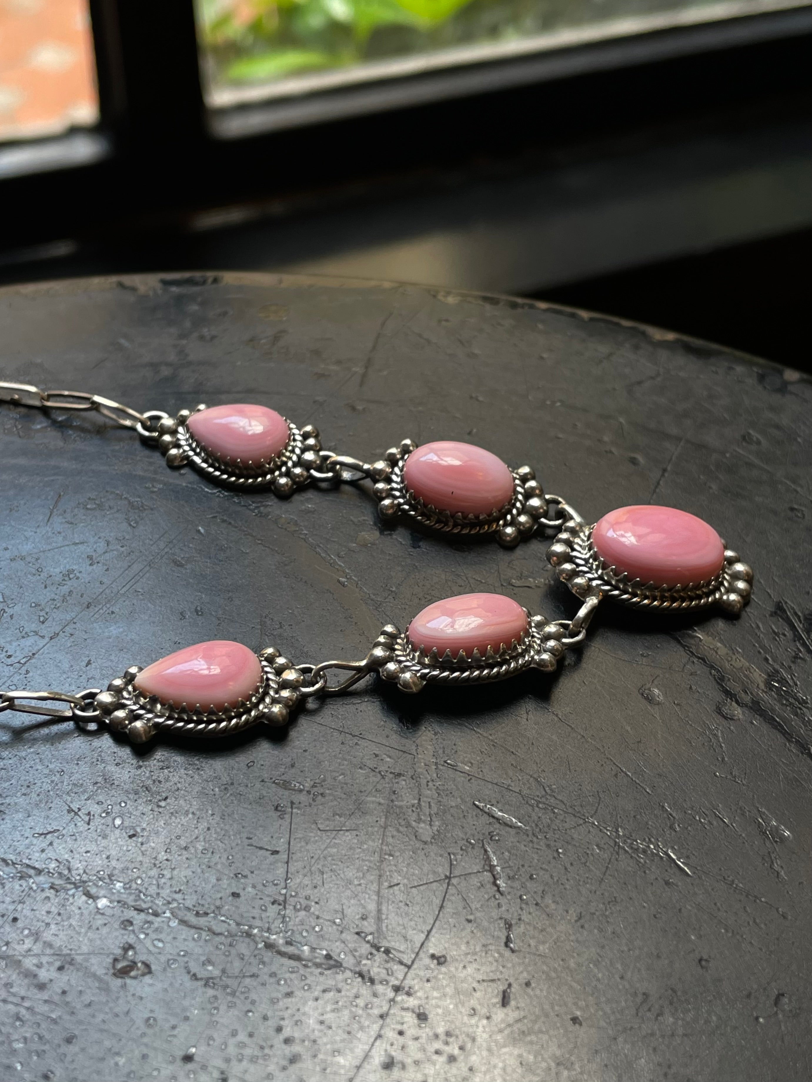 Pink Conch Necklace | 925 Sterling Silver E979