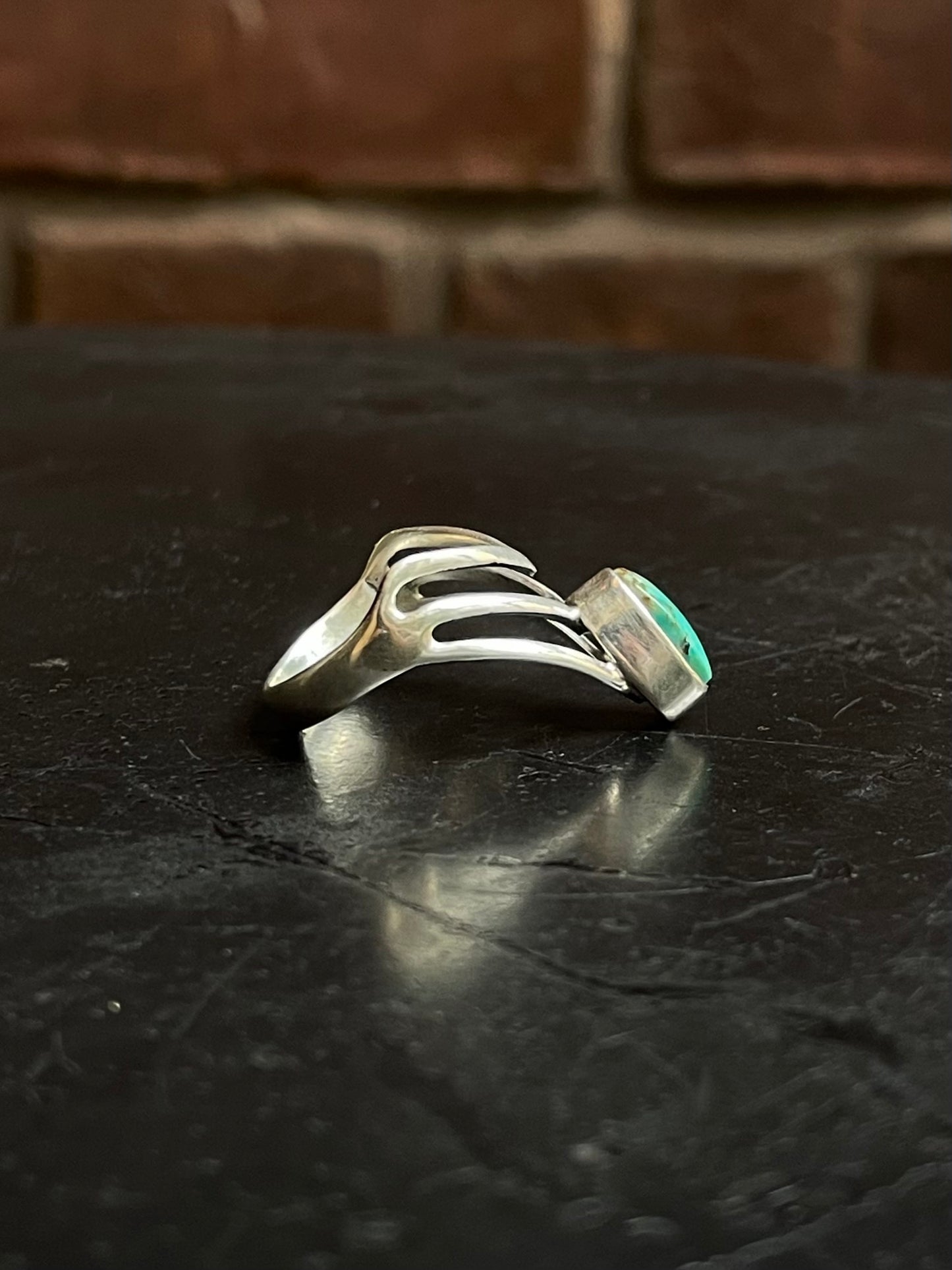 Kingman Turquoise Ring | Sterling Silver | Size 6.5 G310