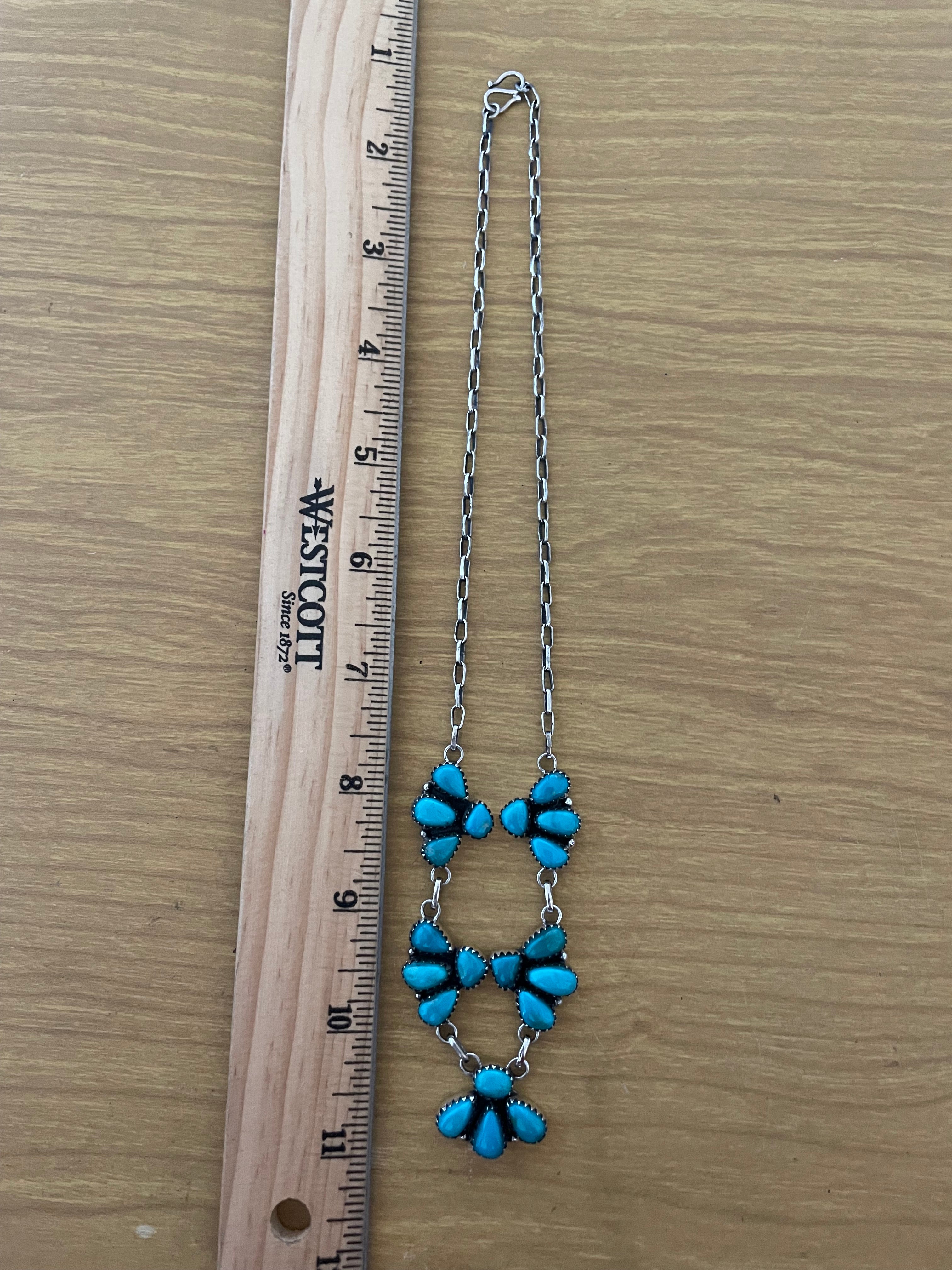 Kingman Turquoise Statement Necklace | 925 Sterling Silver E329