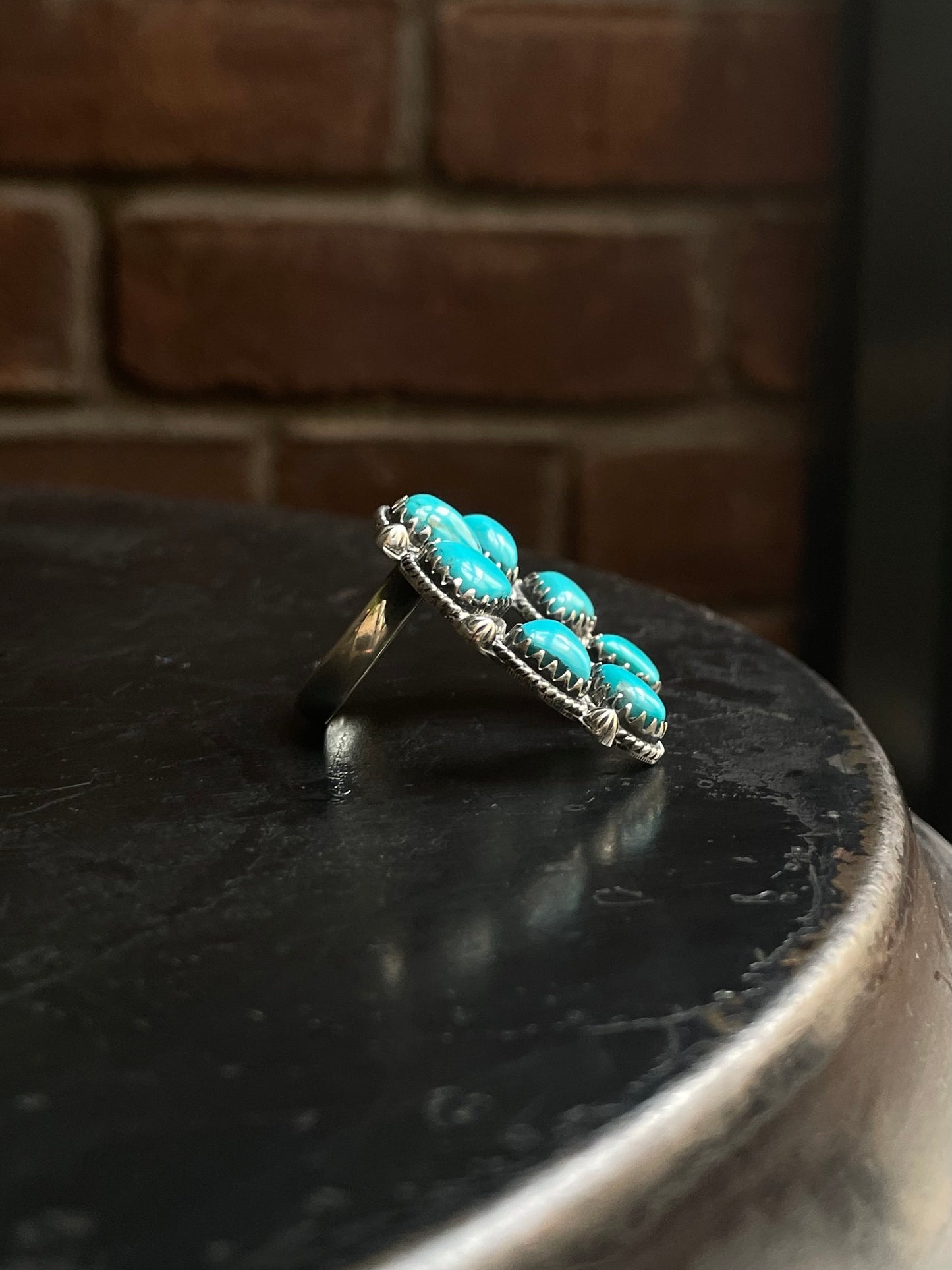 Kingman Turquoise Naja Ring | 925 Sterling Silver | Size 6 E316