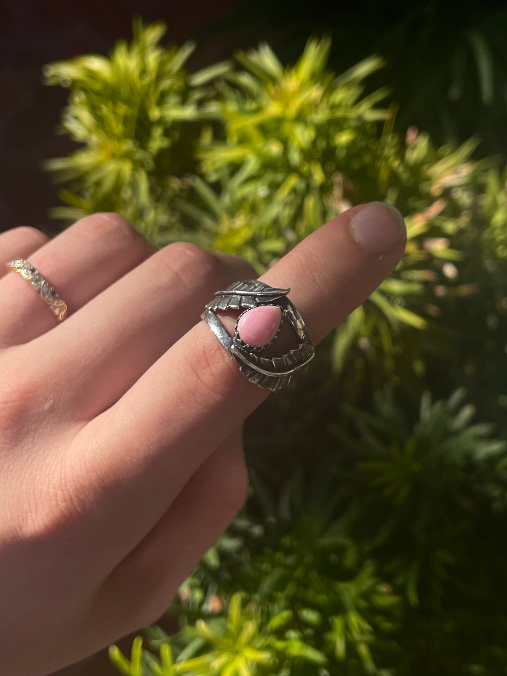 Pink Conch Ring Size 8 | 925 Sterling Silver C876