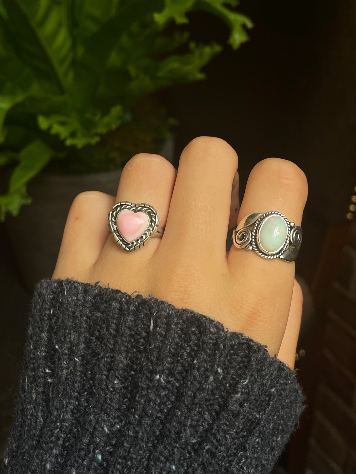 Pink Conch Heart Ring Size 6| 925 Sterling Silver G131