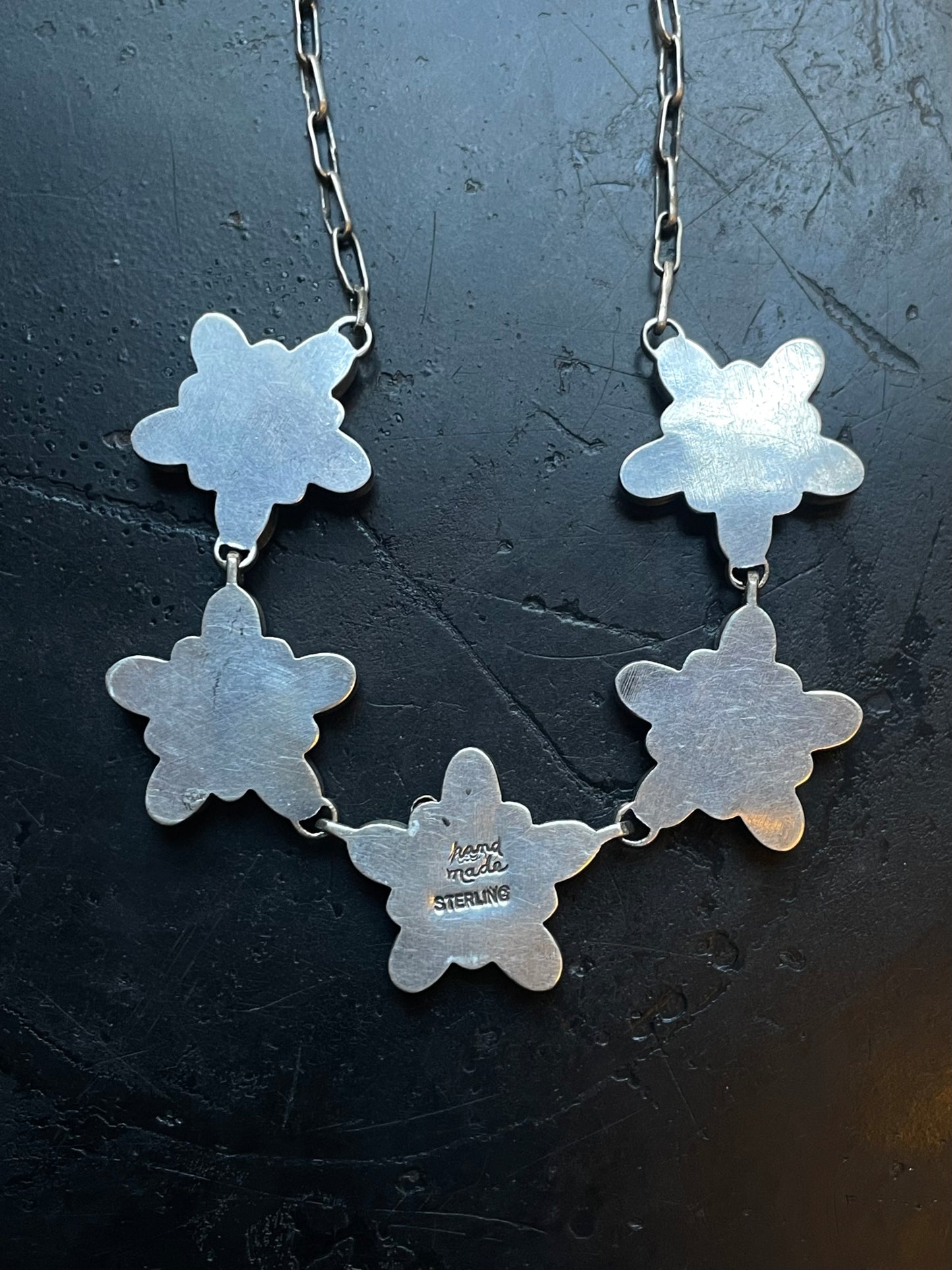 Orange Spiny Oyster Flower Cluster Necklace | 925 Sterling Silver E598