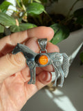 Spiny Oyster Horse Pendant | Sterling Silver 925 B772