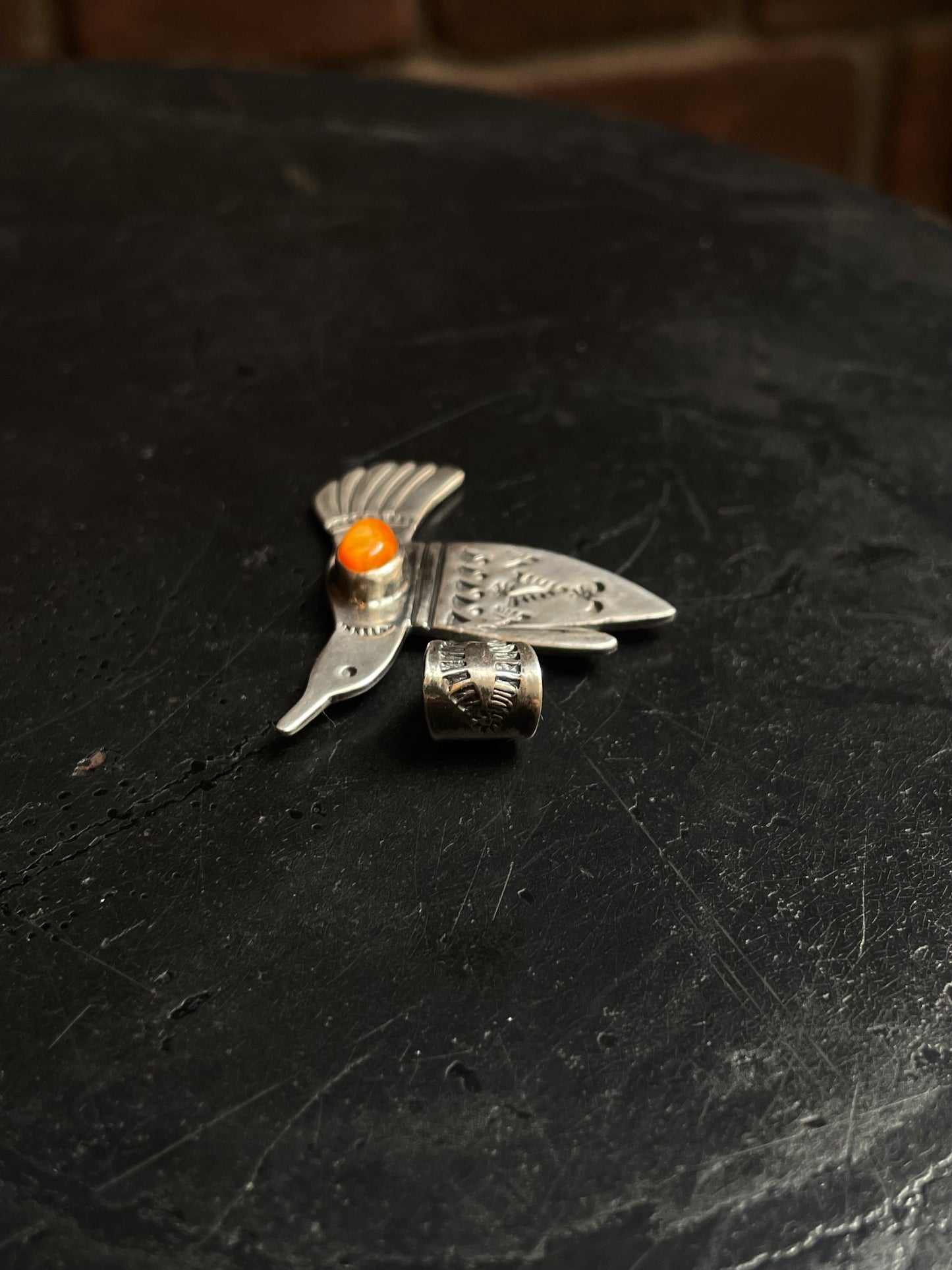 Spiny Oyster Hummingbird Pendant | 925 Sterling Silver C993