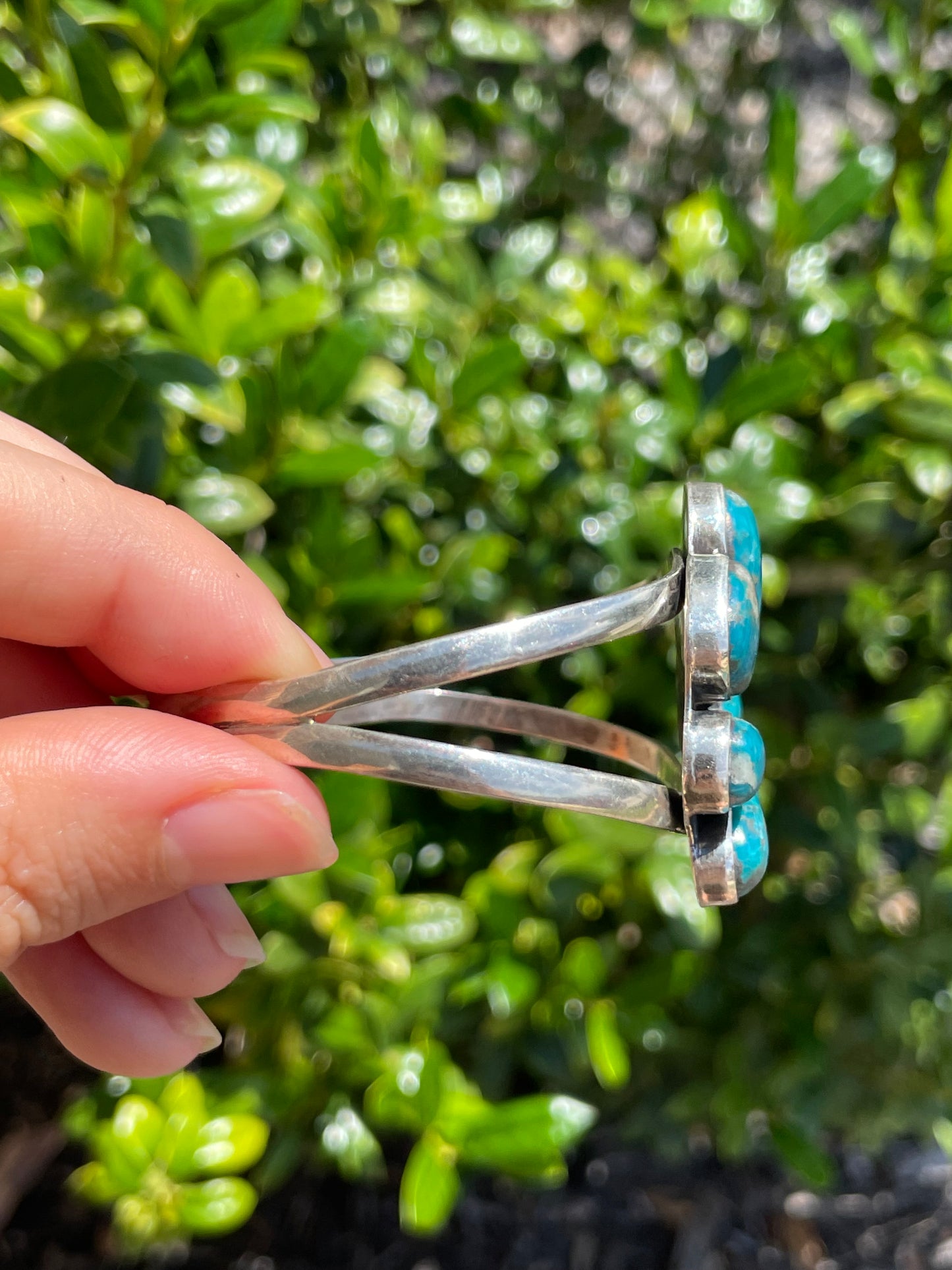Kingman Turquoise Naja Cuff Bracelet | 925 Sterling Silver D156