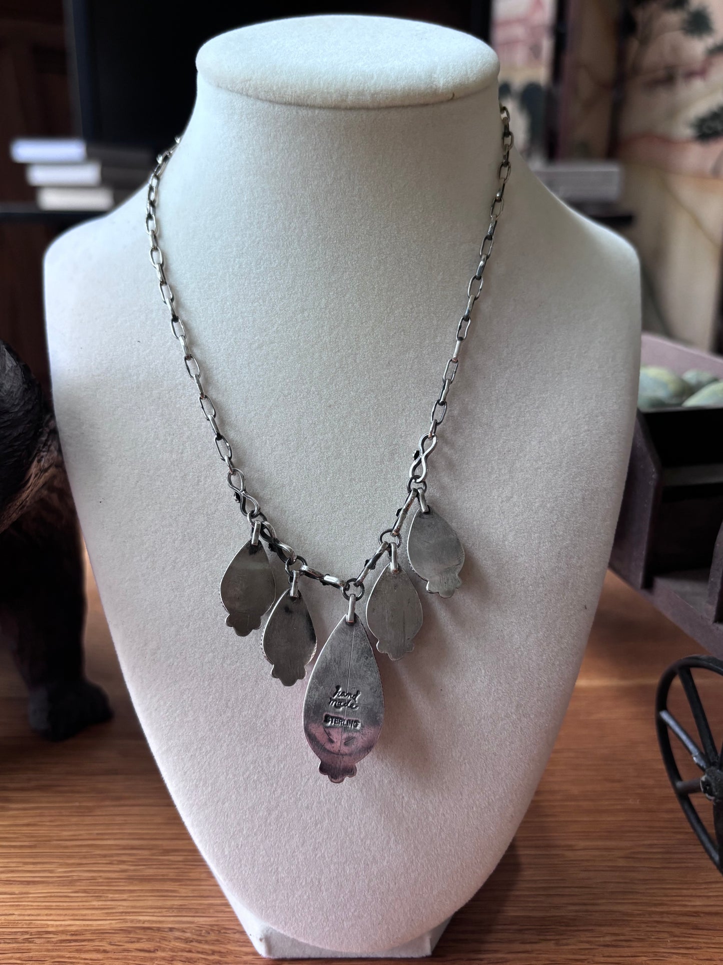 Pink Conch Turquoise Necklace | 925 Sterling Silver A110