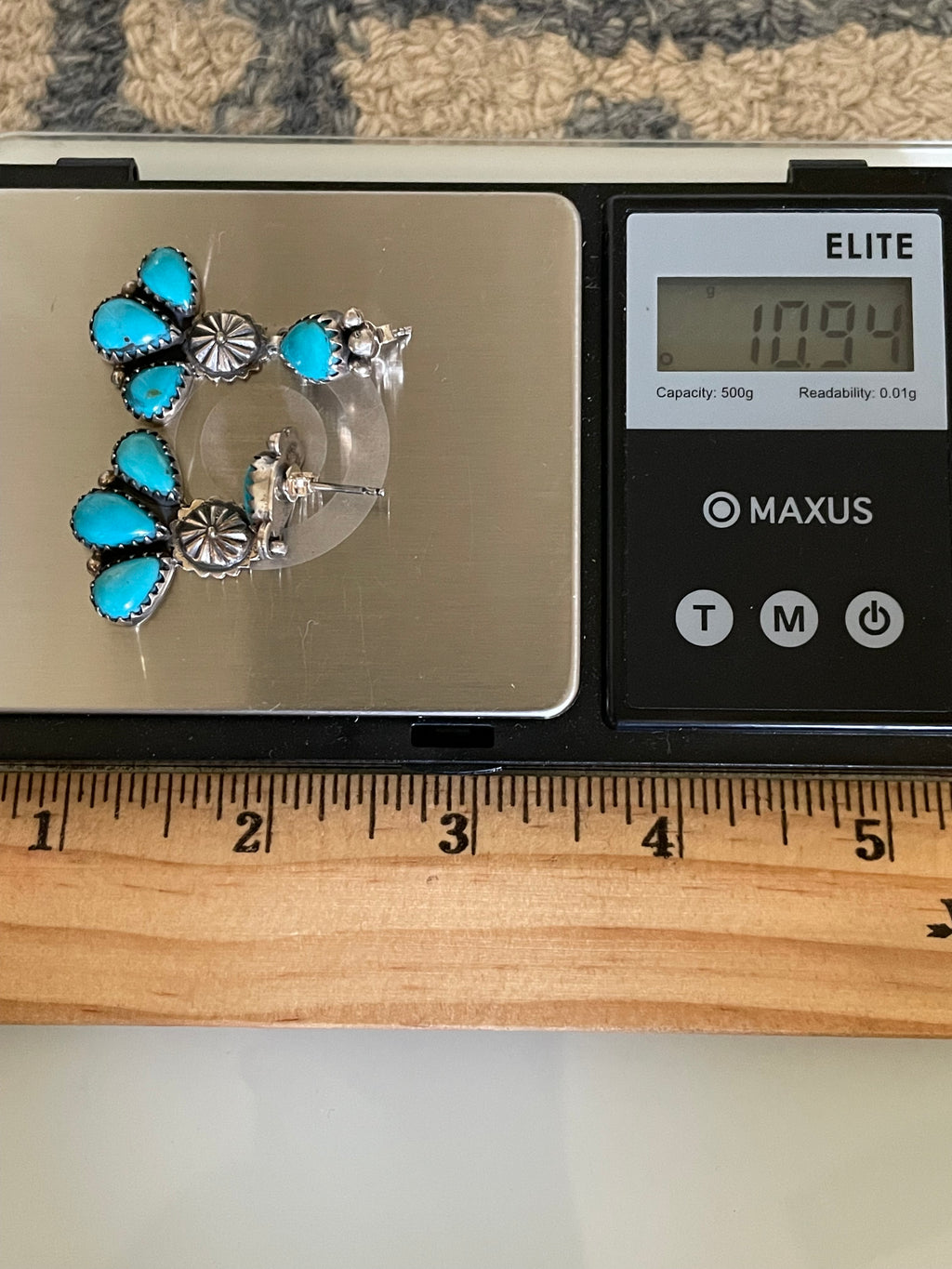 Kingman Turquoise Stud Earrings | 925 Sterling Silver G632