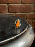 Spiny Oyster Floral Ring Size 8 | 925 Sterling Silver C466