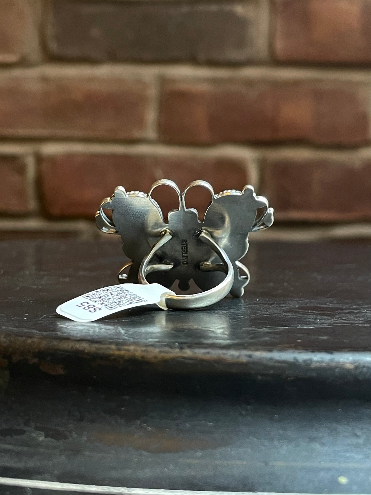Pink Conch Butterfly Ring | Sterling Silver | Size 8 | A339