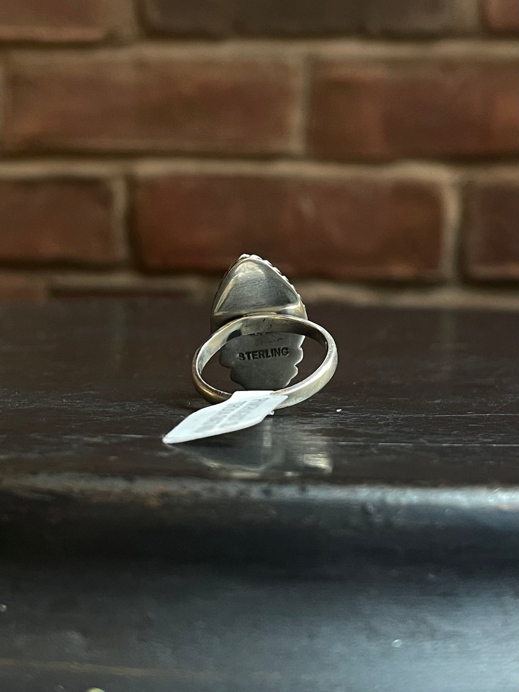 Pink Conch Teardrop Ring | Sterling Silver | Size 7 | A740
