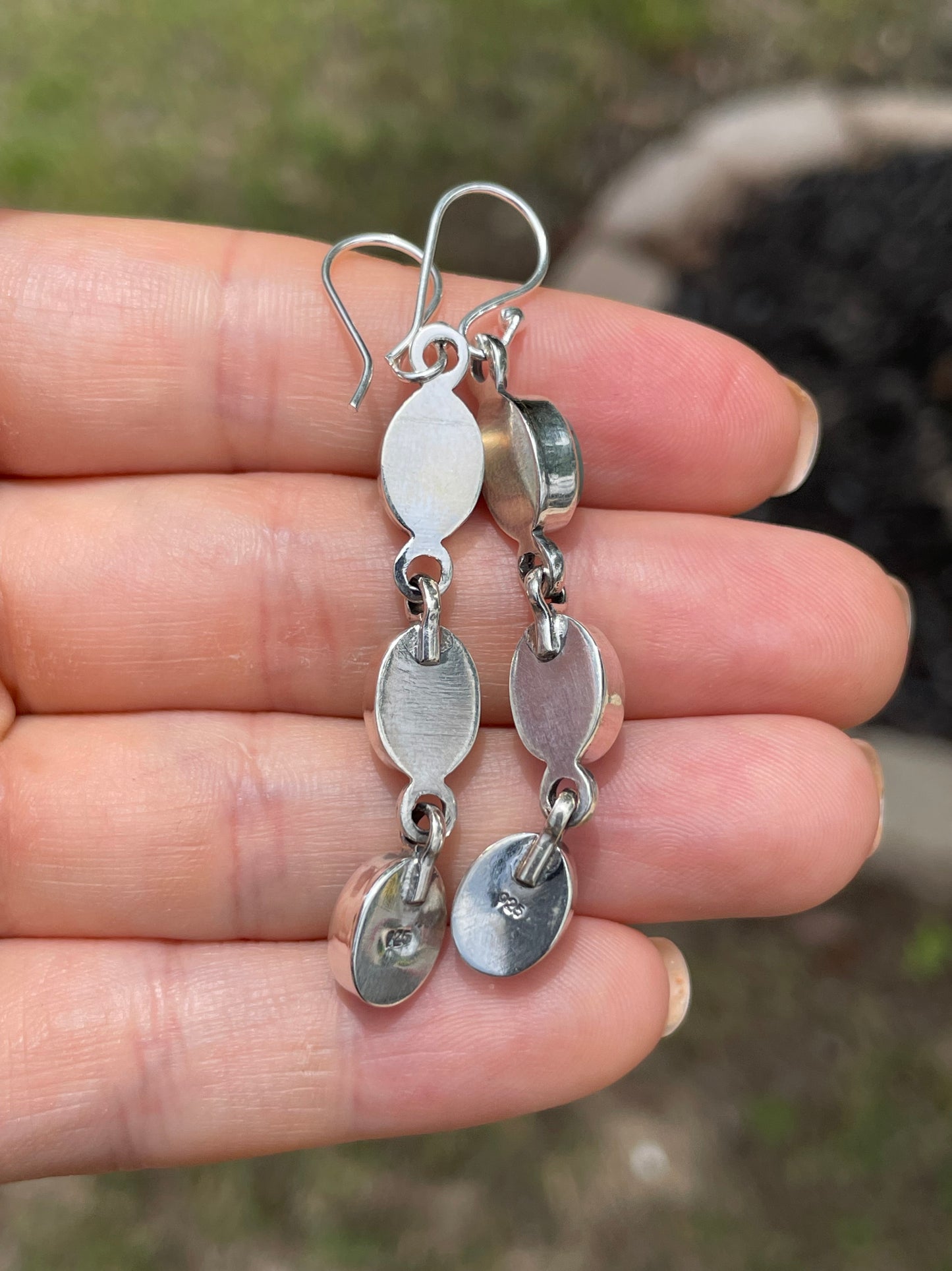 Kingman Turquoise Hook Earrings | 925 Sterling Silver D186