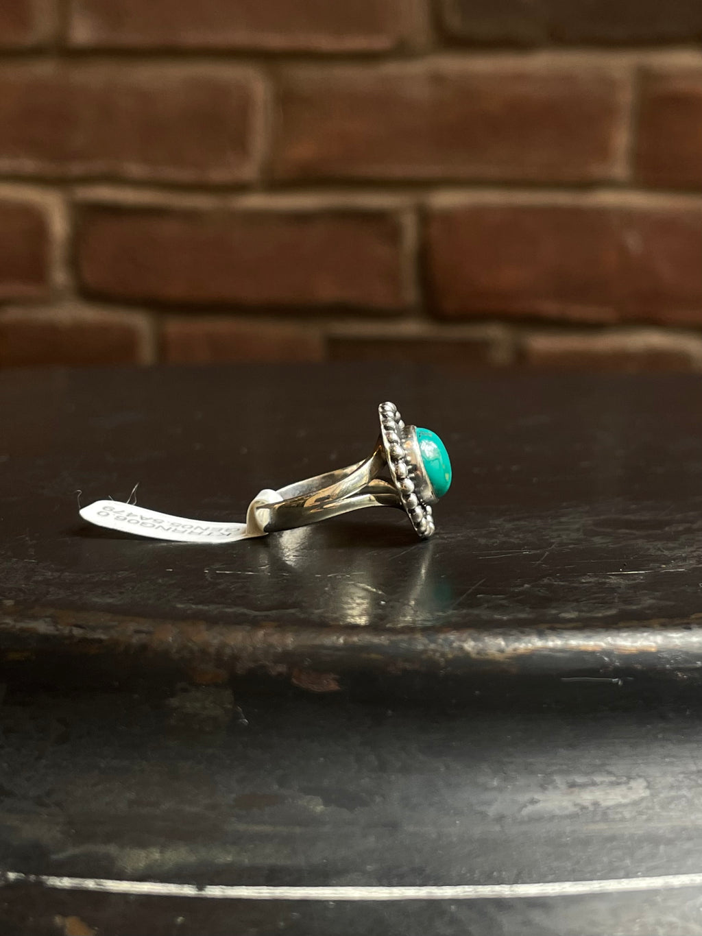 Kingman Turquoise Round Ring | Sterling Silver | Size 6 | A479