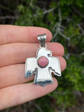 Pink Conch Thunderbird Pendant | Sterling Silver 925 B737
