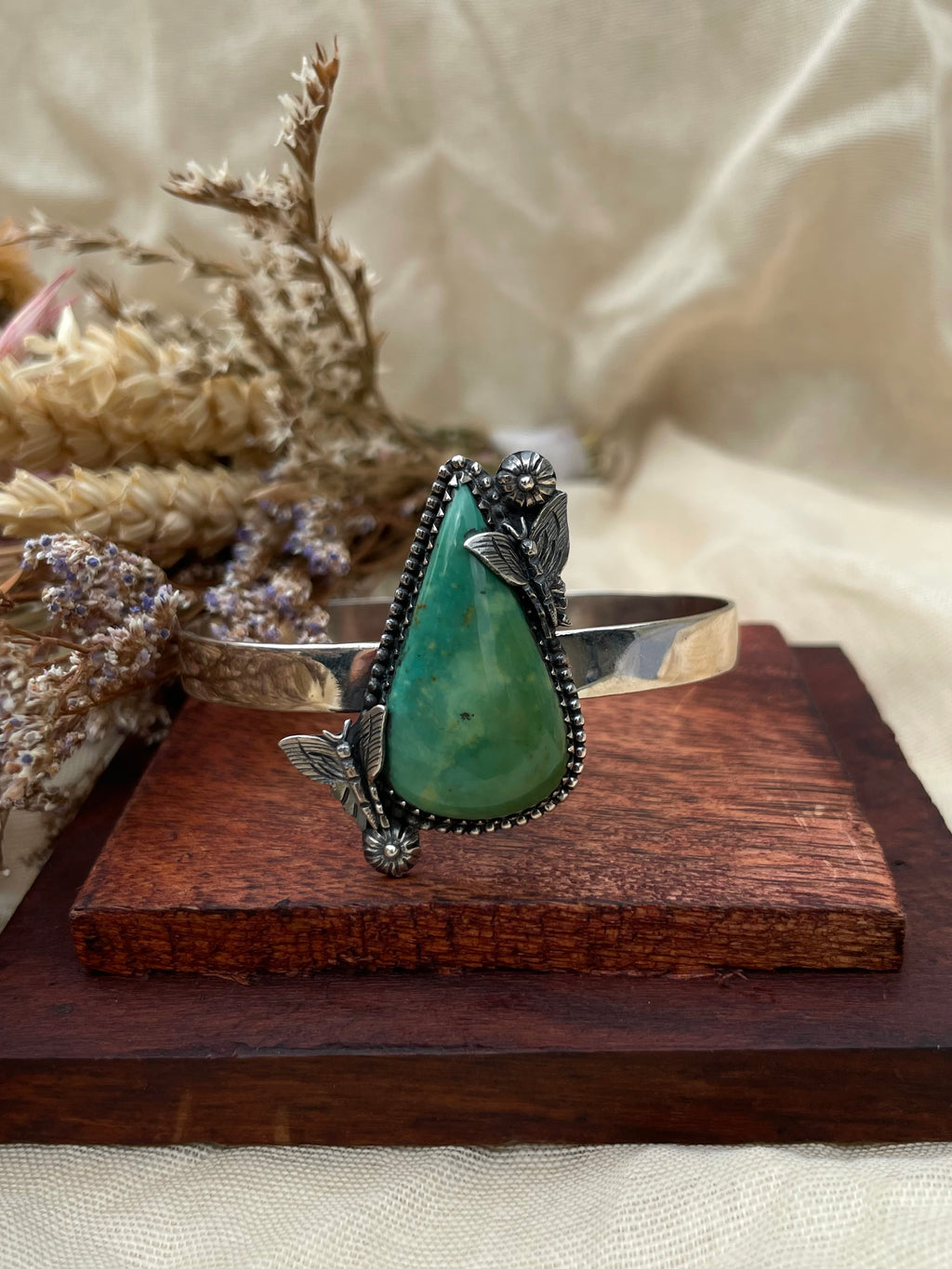 Turquoise Butterfly Cuff Bracelet | 925 Sterling Silver D277
