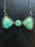 Kingman Turquoise Bar Necklace | Sterling Silver E942