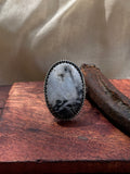 White Buffalo Ring Size 10 | 925 Sterling Silver C427