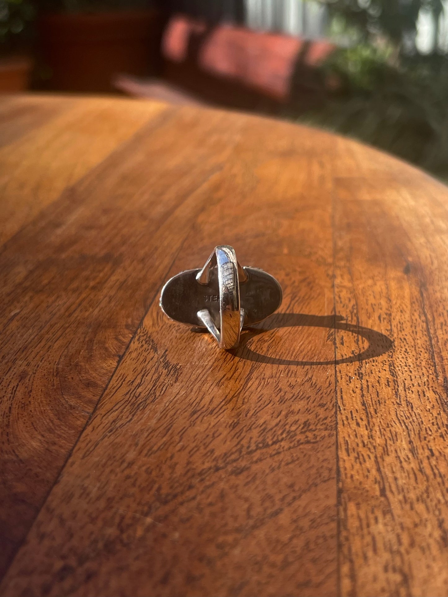 Turquoise Oval Ring Size 6 | 925 Sterling Silver C869