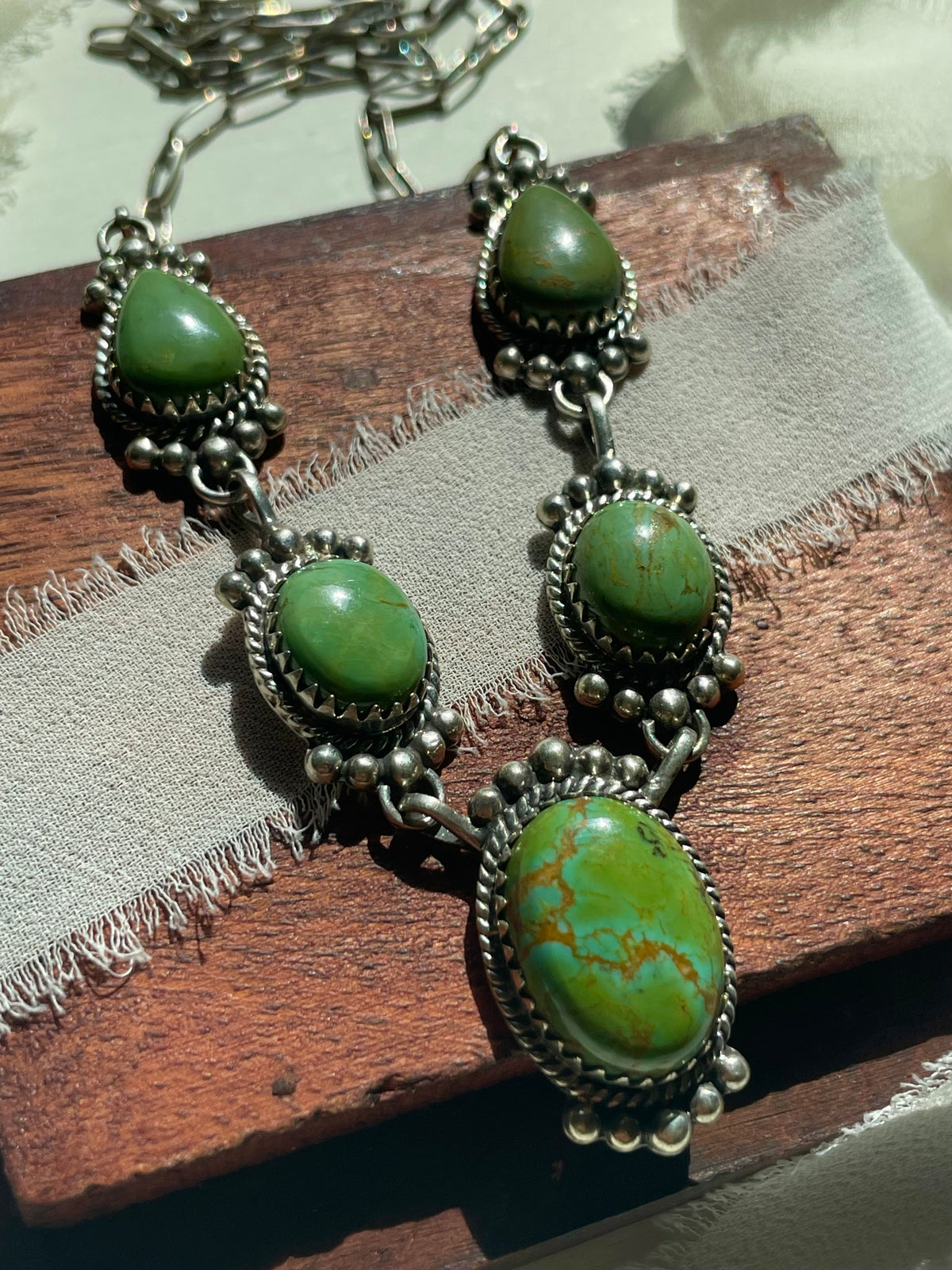 Kingman Turquoise Lariat Necklace | 925 Sterling Silver G607