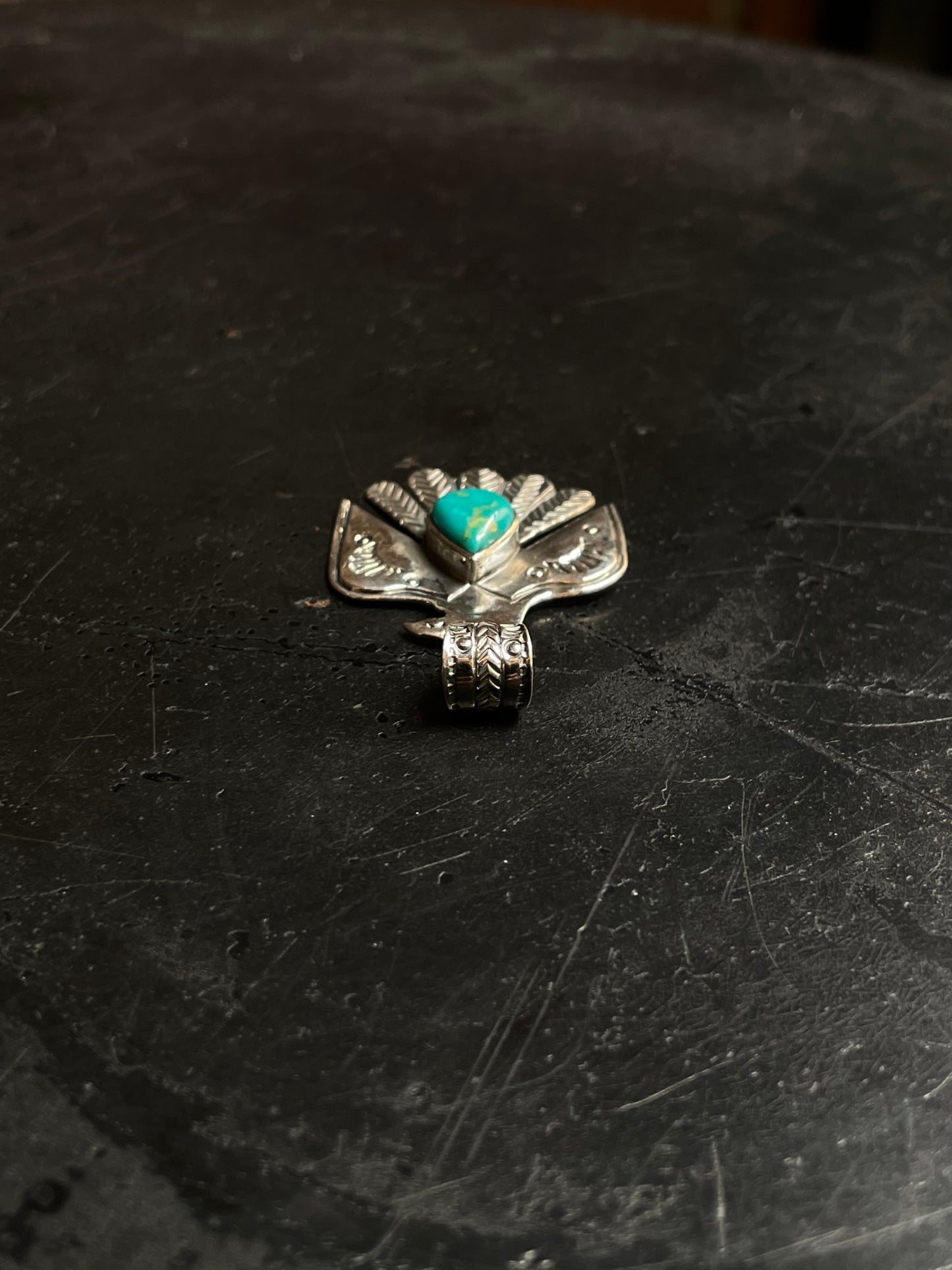 Turquoise Thunderbird Pendant | 925 Sterling Silver E234