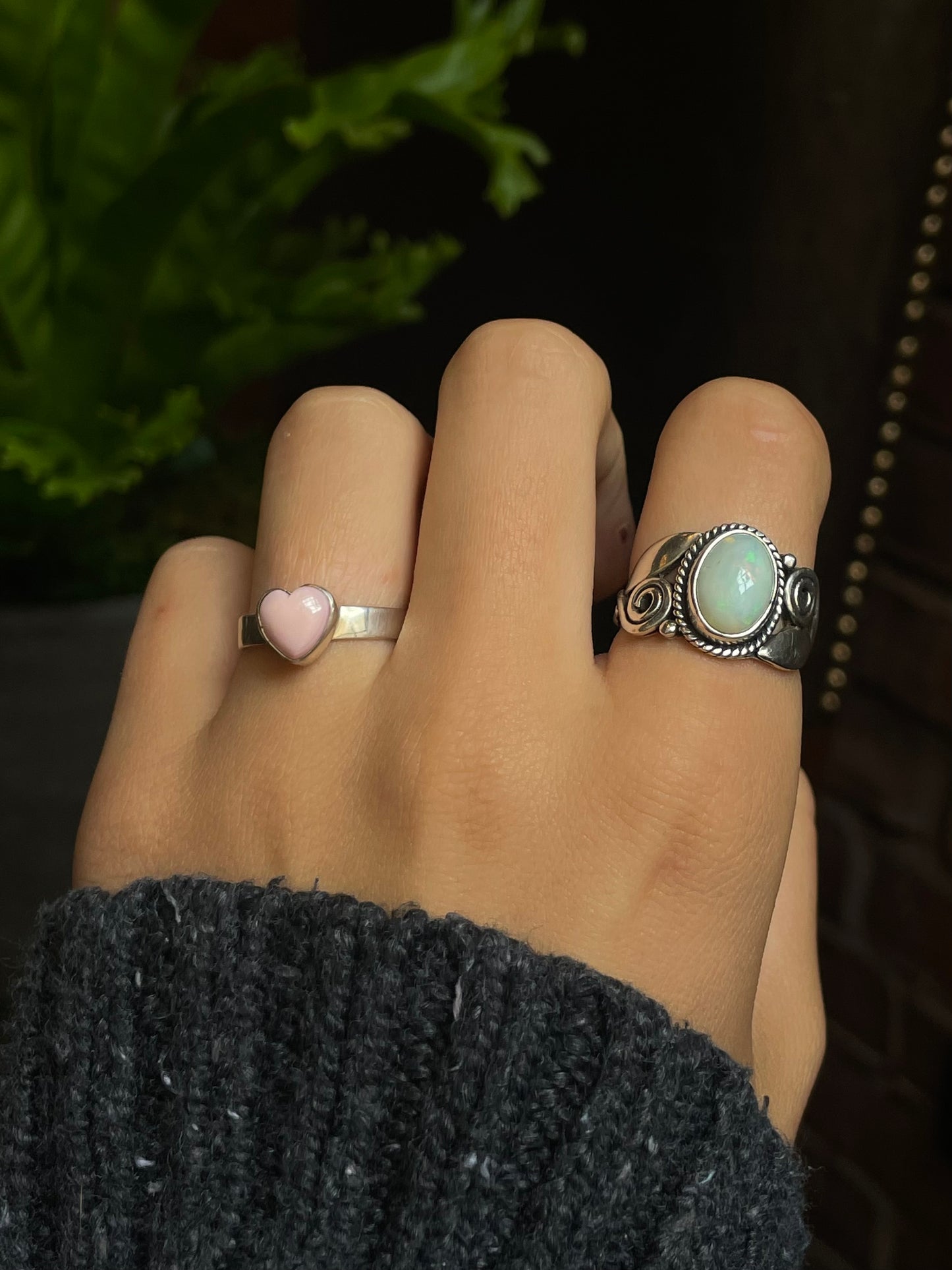 Pink Conch Ring Size 8 | 925 Sterling Silver G164