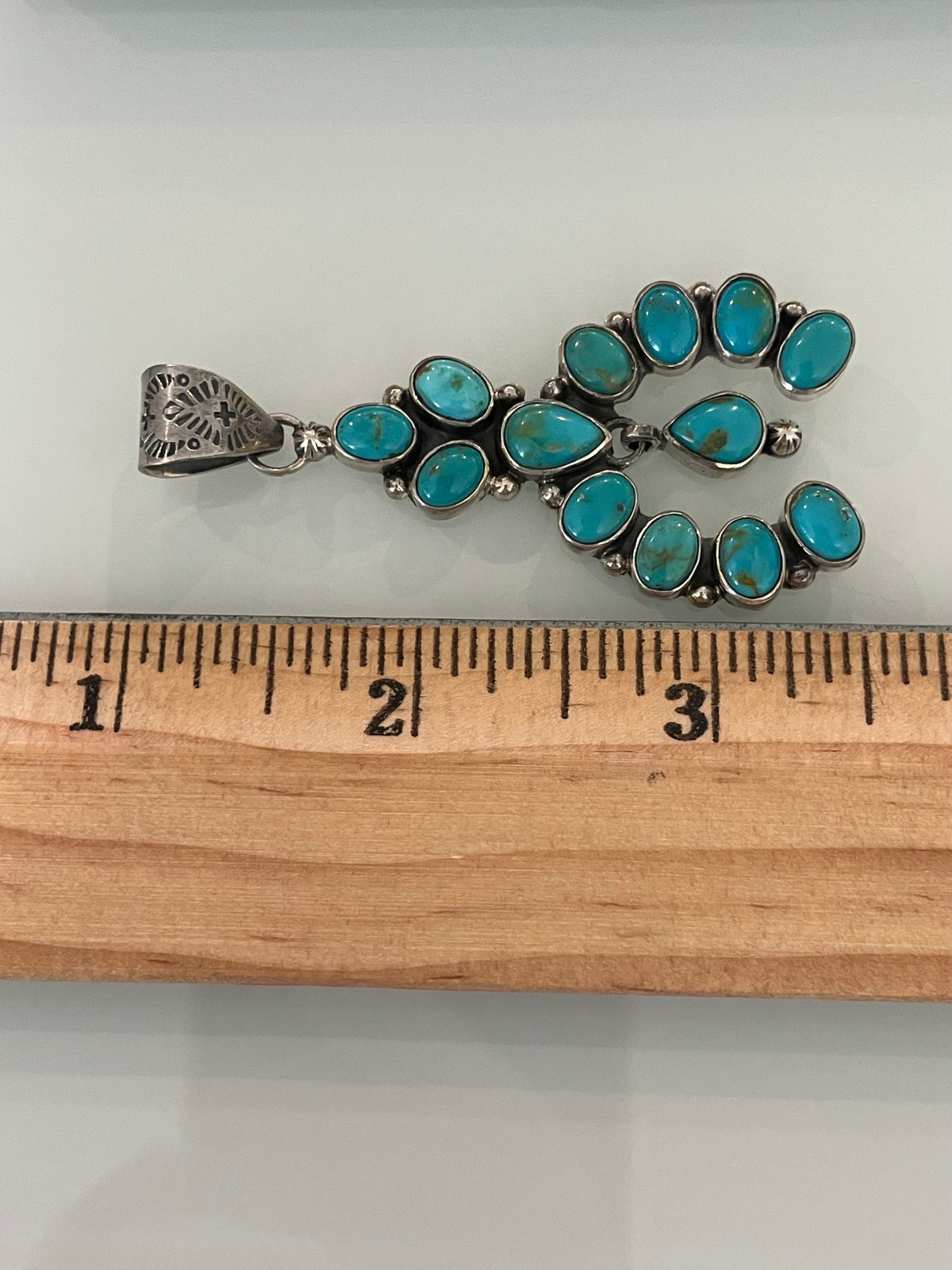 Turquoise Cluster Pendant | 925 Sterling Silver G686