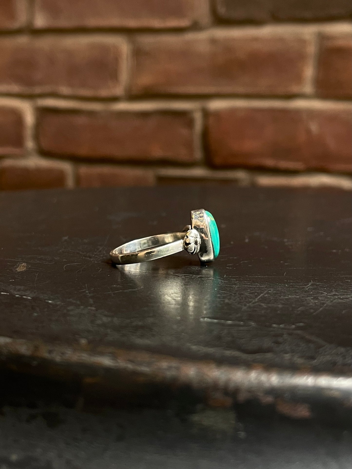 Turquoise Floral Ring | 925 Sterling Silver Size 8.75 E445