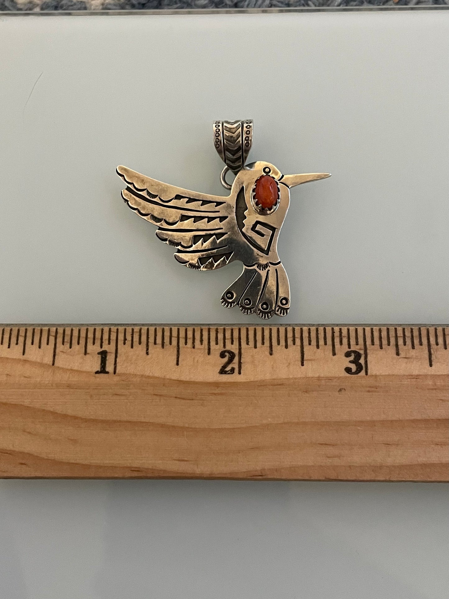 Spiny Oyster Hummingbird Pendant | 925 Sterling Silver C963