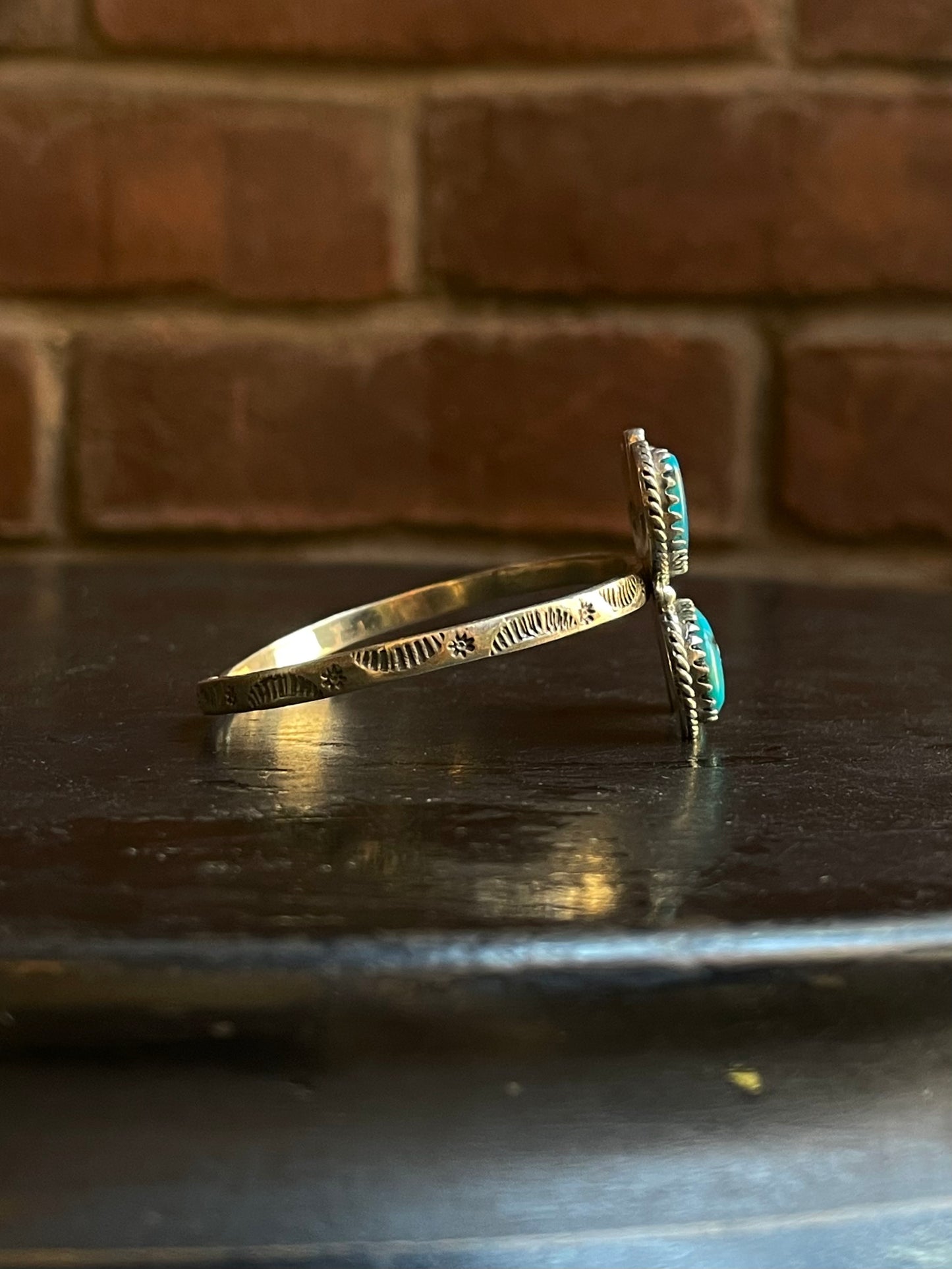 Kingman Turquoise Butterfly Cuff Bracelet | Sterling Silver G457