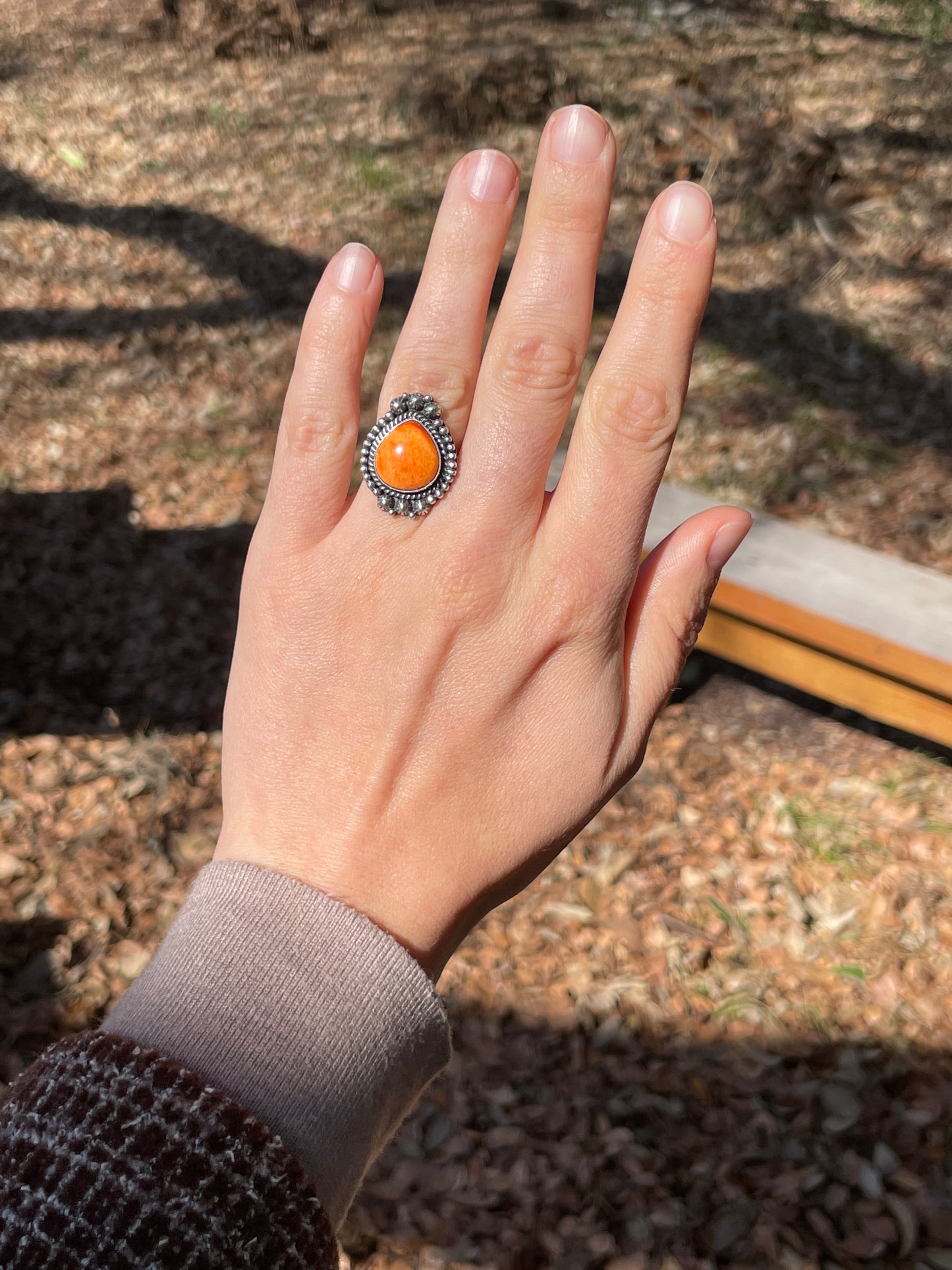 Spiny Oyster Ring Size 6 | 925 Sterling Silver Southwest B994
