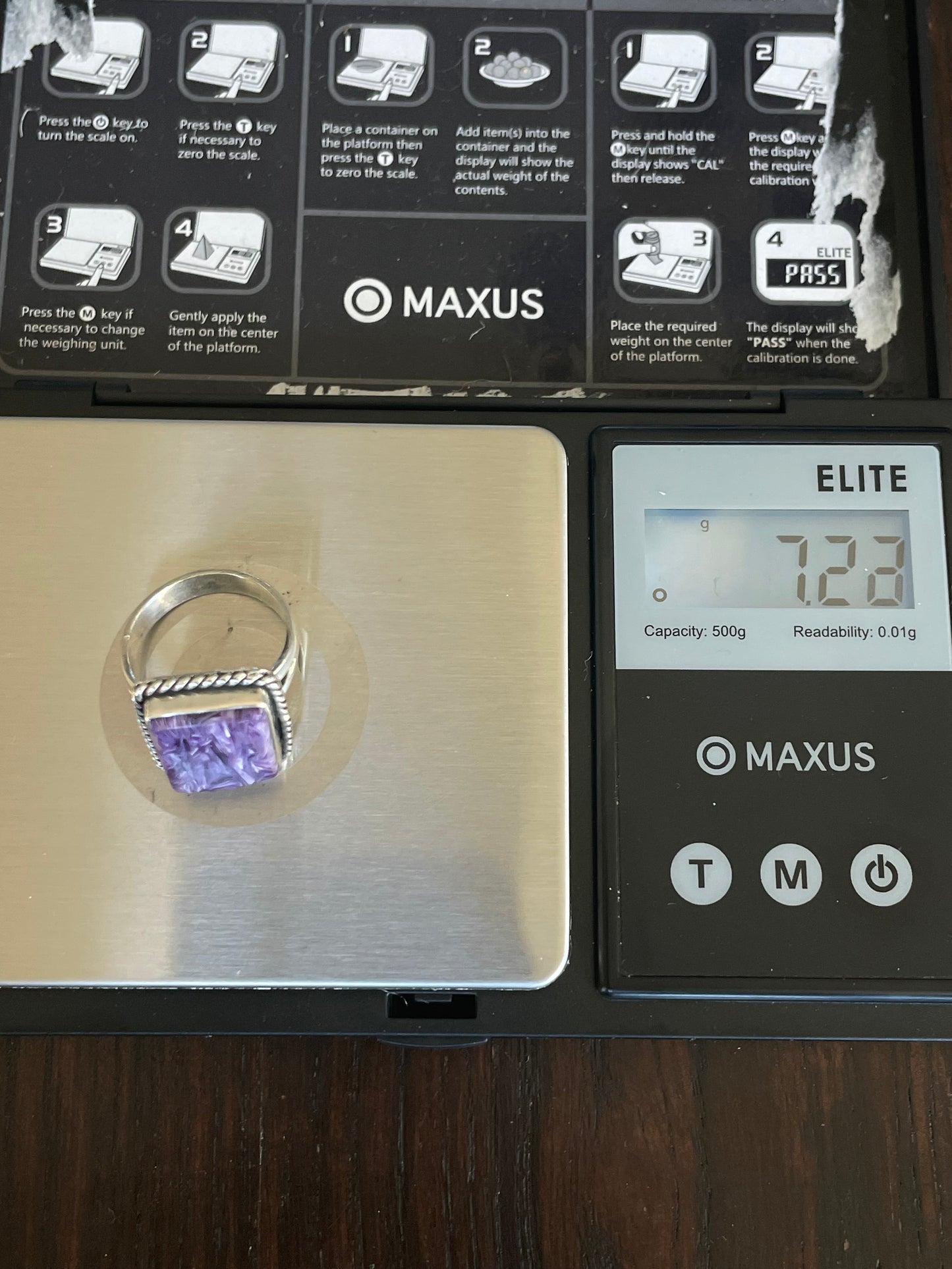 Charoite Ring Size 6.5 | 925 Sterling Silver E772