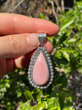Pink Conch Teardrop Pendant | Sterling Silver 925 B681