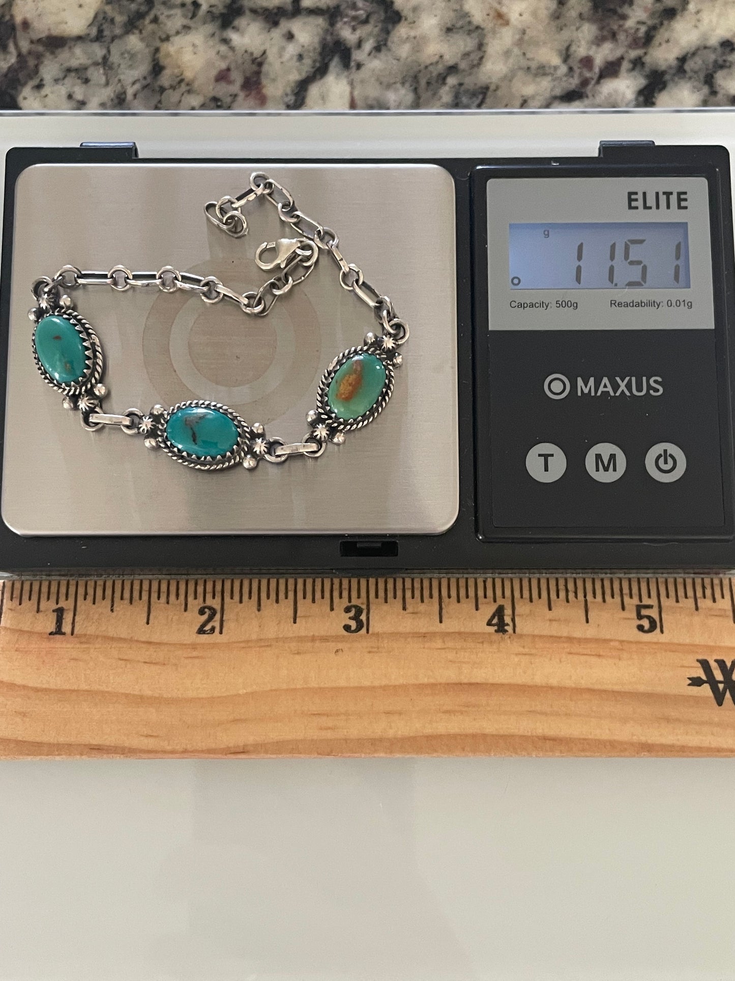 Kingman Turquoise Link Bracelet | Sterling Silver G430