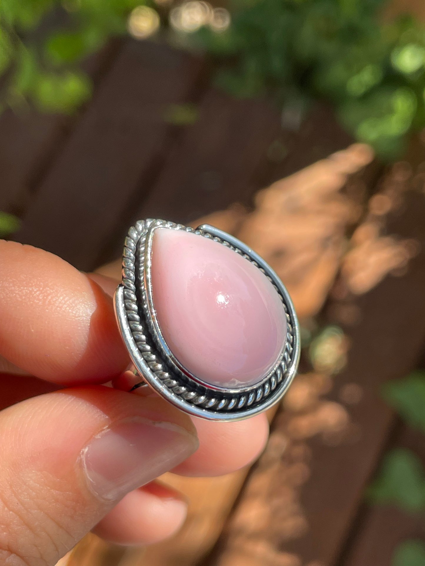 Pink Conch Ring | 925 Sterling Silver | Handmade Size 6 B112