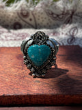 Turquoise Heart Ring Size 6 | 925 Sterling Silver D312