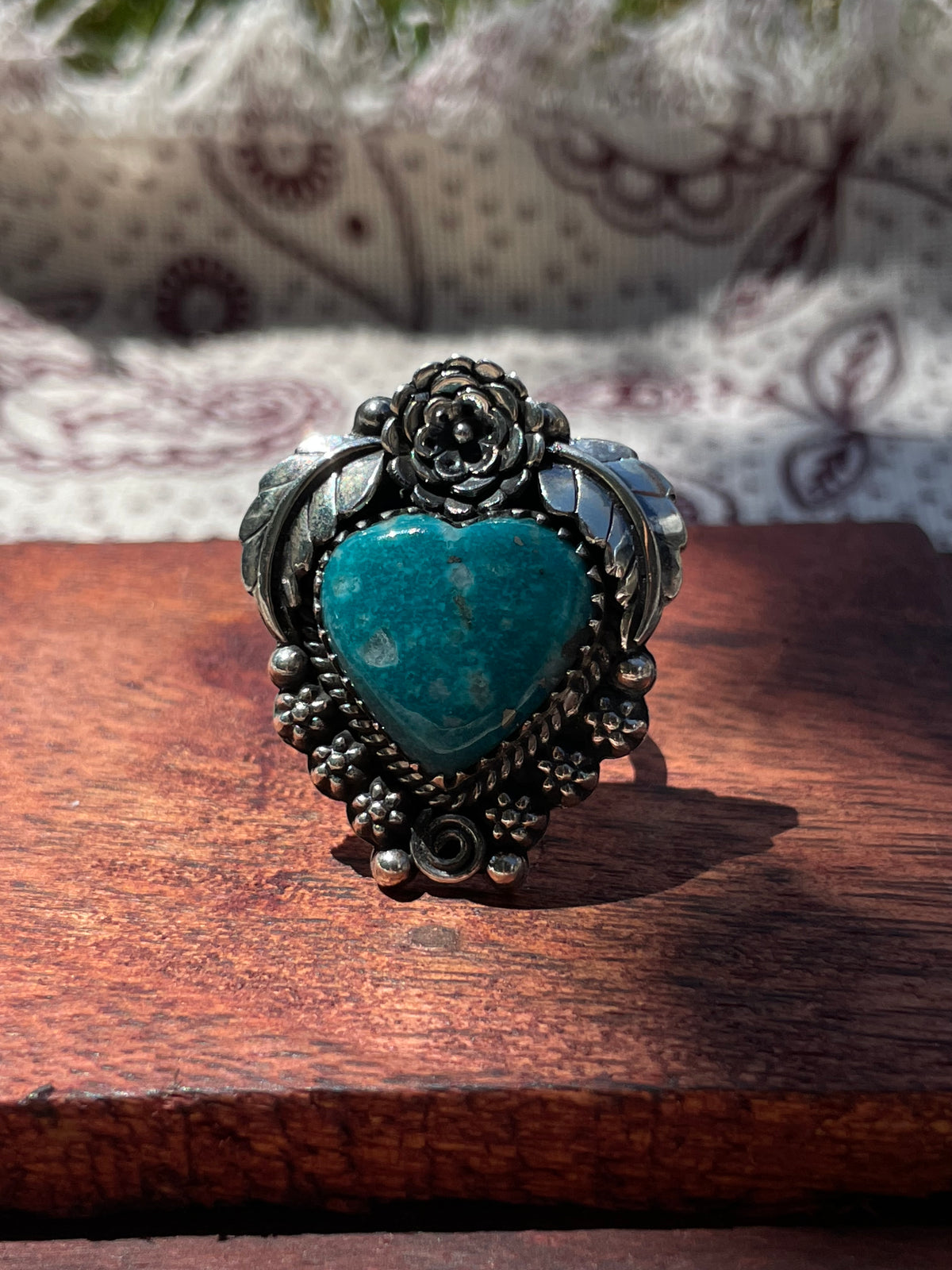 Turquoise Heart Ring Size 6 | 925 Sterling Silver D312
