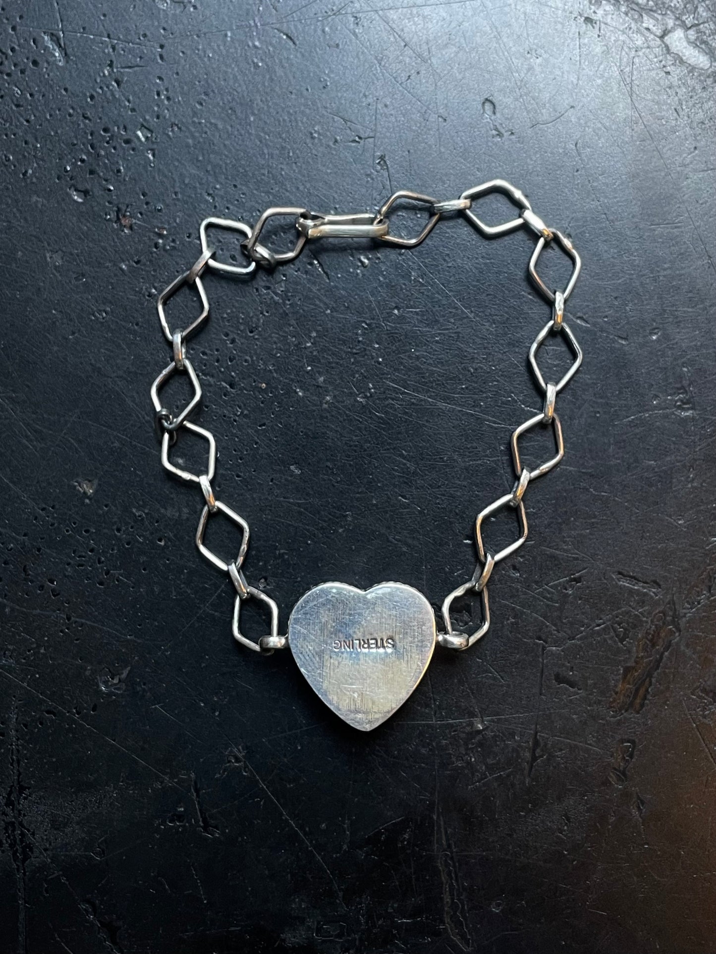 Pink Conch Heart Bracelet | 925 Sterling Silver E547
