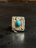 Kingman Turquoise Ring Size 7 | 925 Sterling Silver Southwest E115